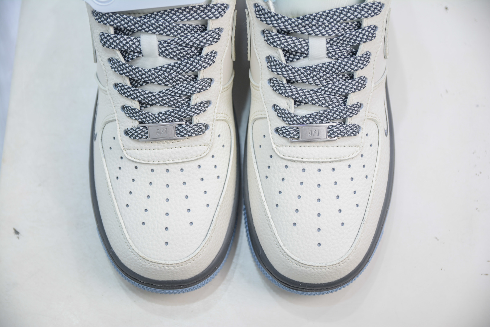 Stussy x Nike Air Force 1 Low Top Sneakers - Off White/Grey Blue 10 cmp i1755536571201 9406 0 8