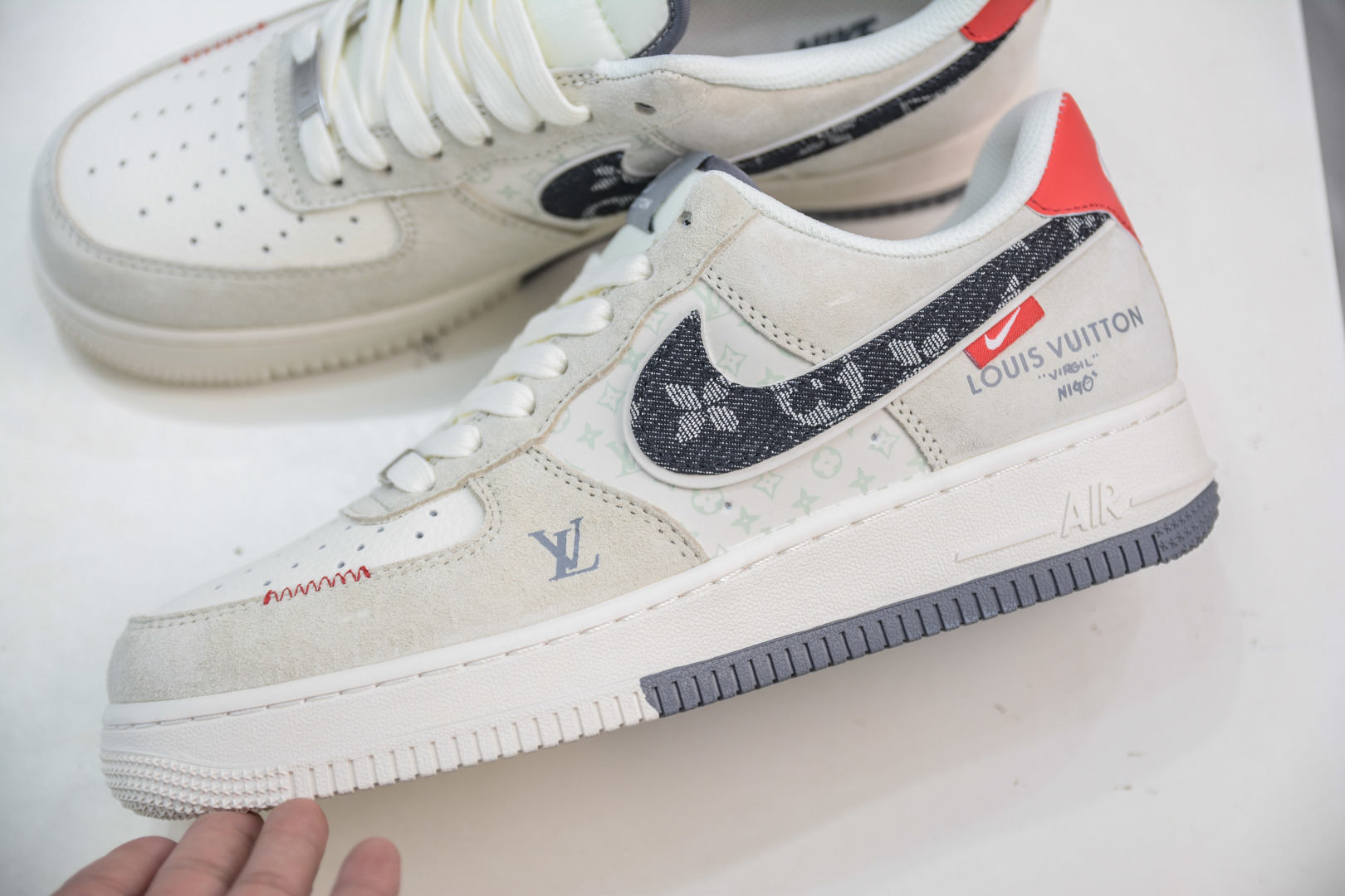 Nike Air Force 1 Low x Louis Vuitton Collaboration - Grey, White & Black 8 cmp i1755536640883 9368 0 6