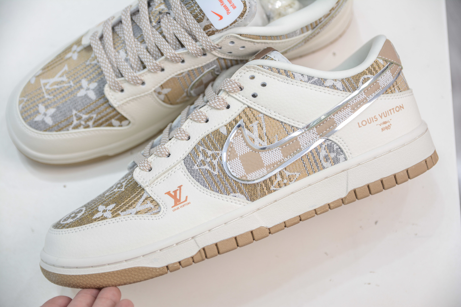 Nike SB Dunk Low x Louis Vuitton Collab Sneakers - Beige/Brown, All Sizes 8 cmp i1755536737209 7651 0 6