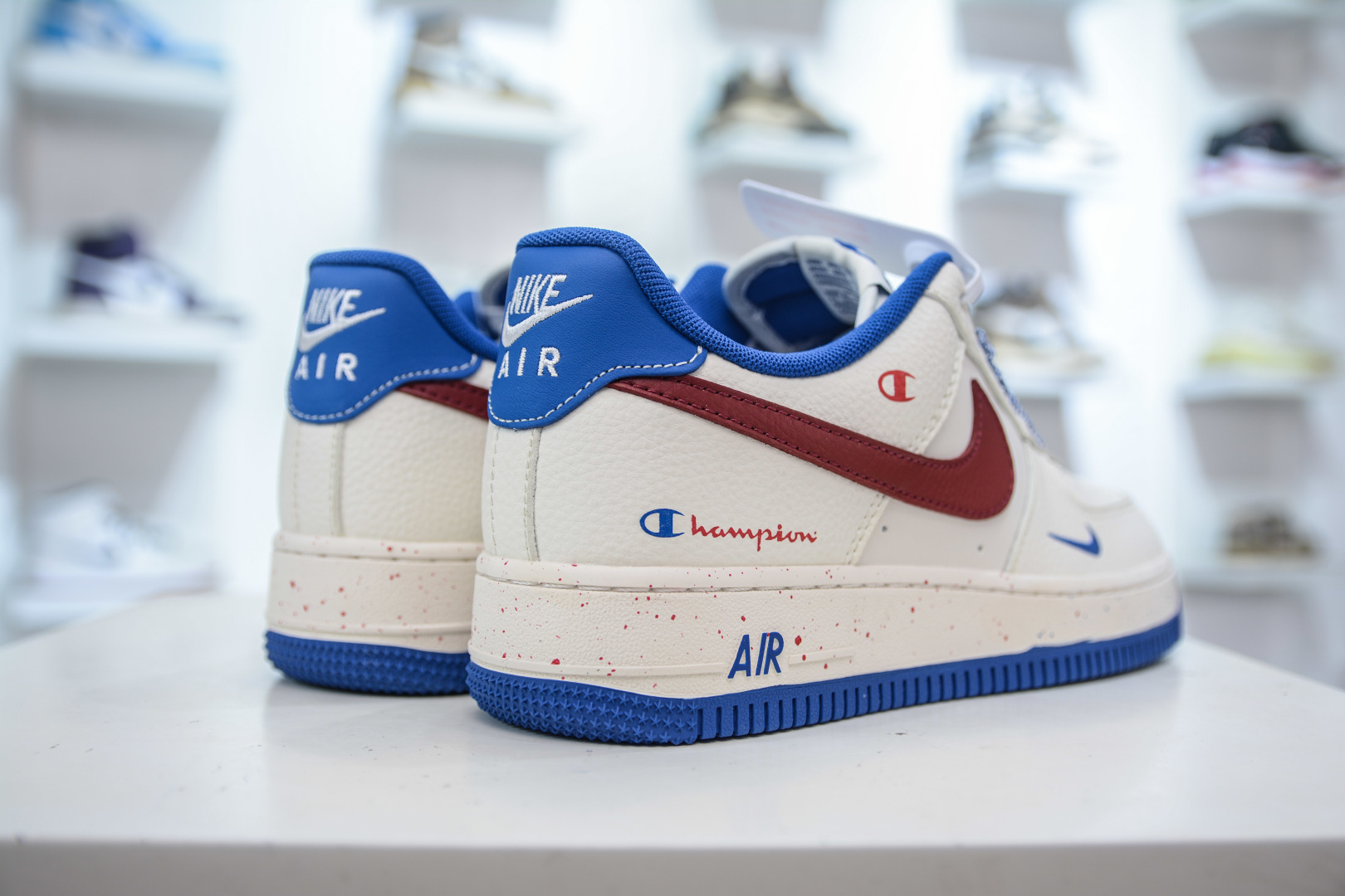 Nike Air Force 1 Low '07 x Champion Collab Sneakers - Cream/Red/Blue 7 cmp i1755623765827 7526 0 5