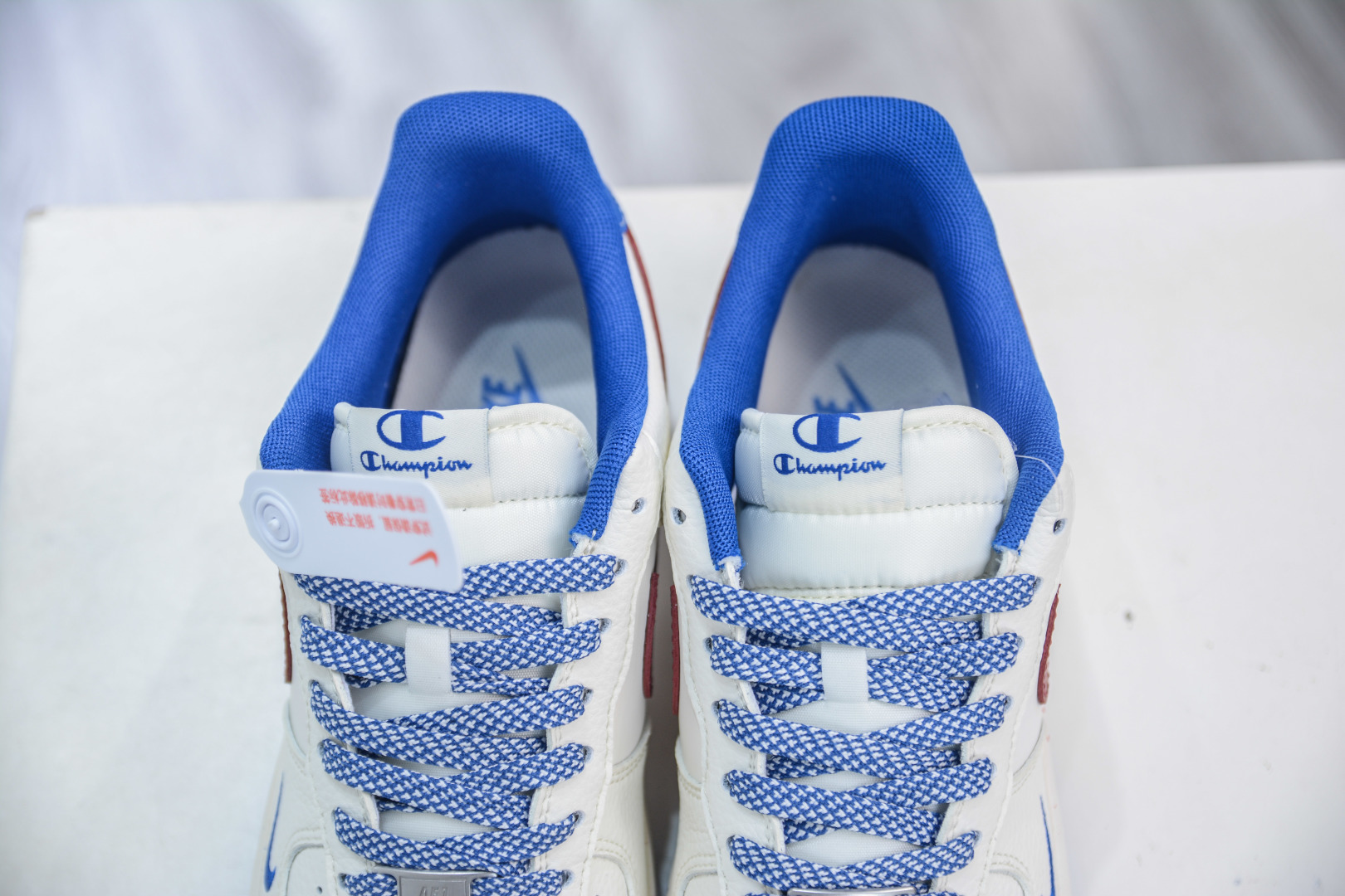 Nike Air Force 1 Low '07 x Champion Collab Sneakers - Cream/Red/Blue 9 cmp i1755623765881 2703 0 7