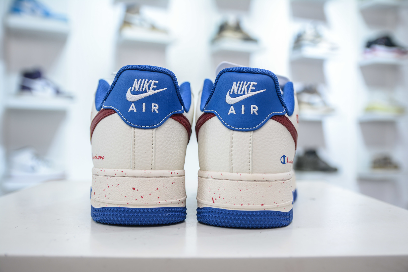 Nike Air Force 1 Low '07 x Champion Collab Sneakers - Cream/Red/Blue 3 cmp i1755623767011 9514 0 1