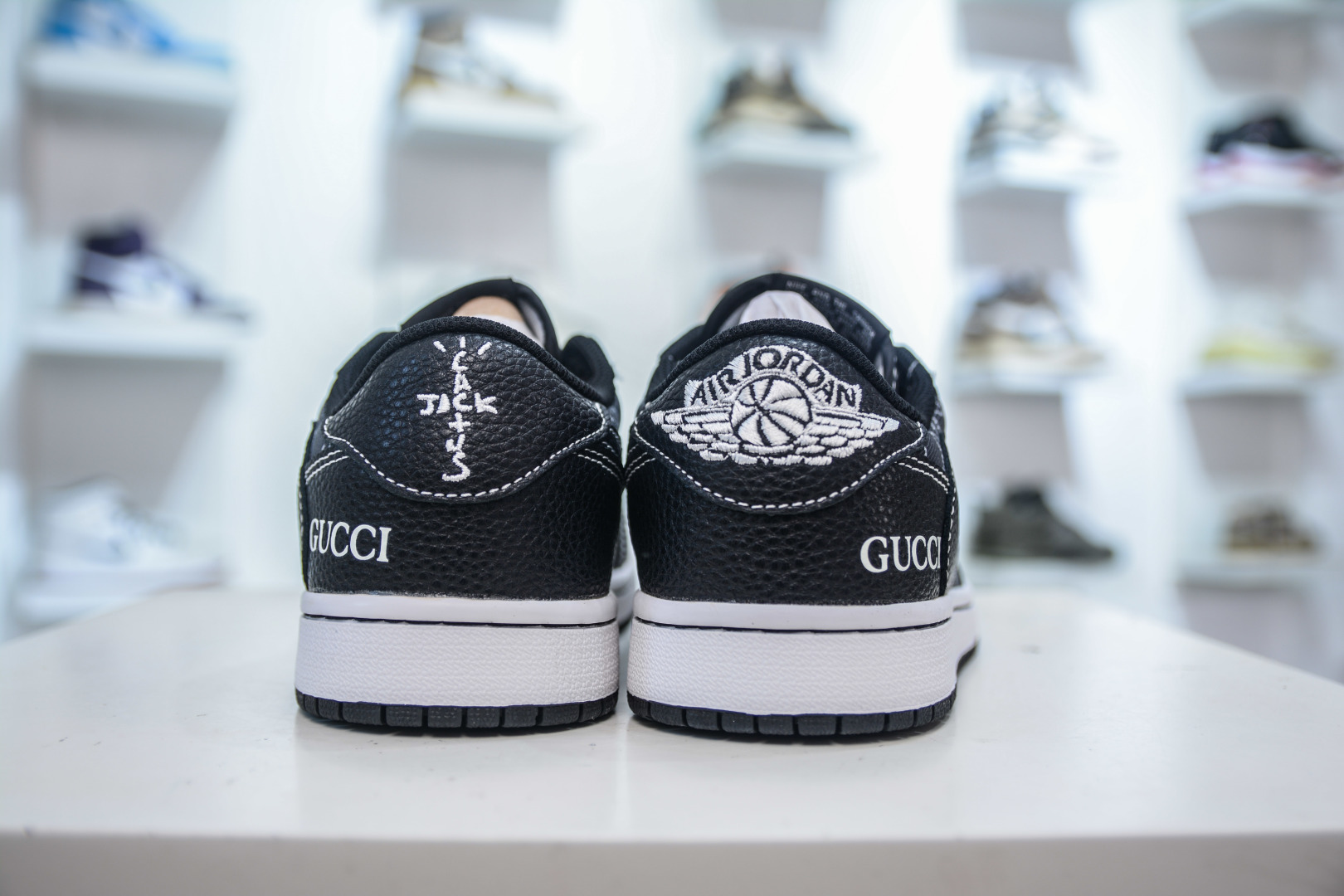 TS x Air Jordan 1 Low Gucci Custom Black Leather Sneakers (Unisex) 3 cmp i1755623876341 9859 0 1