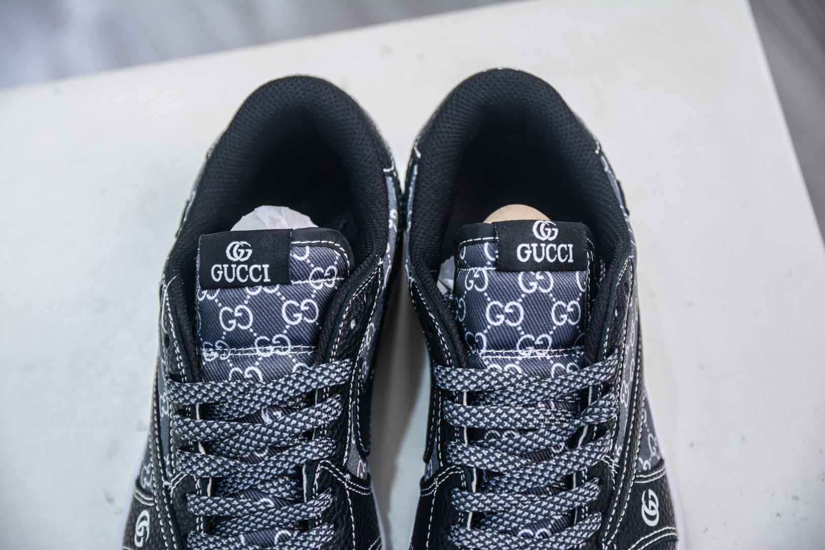 TS x Air Jordan 1 Low Gucci Custom Black Leather Sneakers (Unisex) 9 cmp i1755623876345 334 0 7