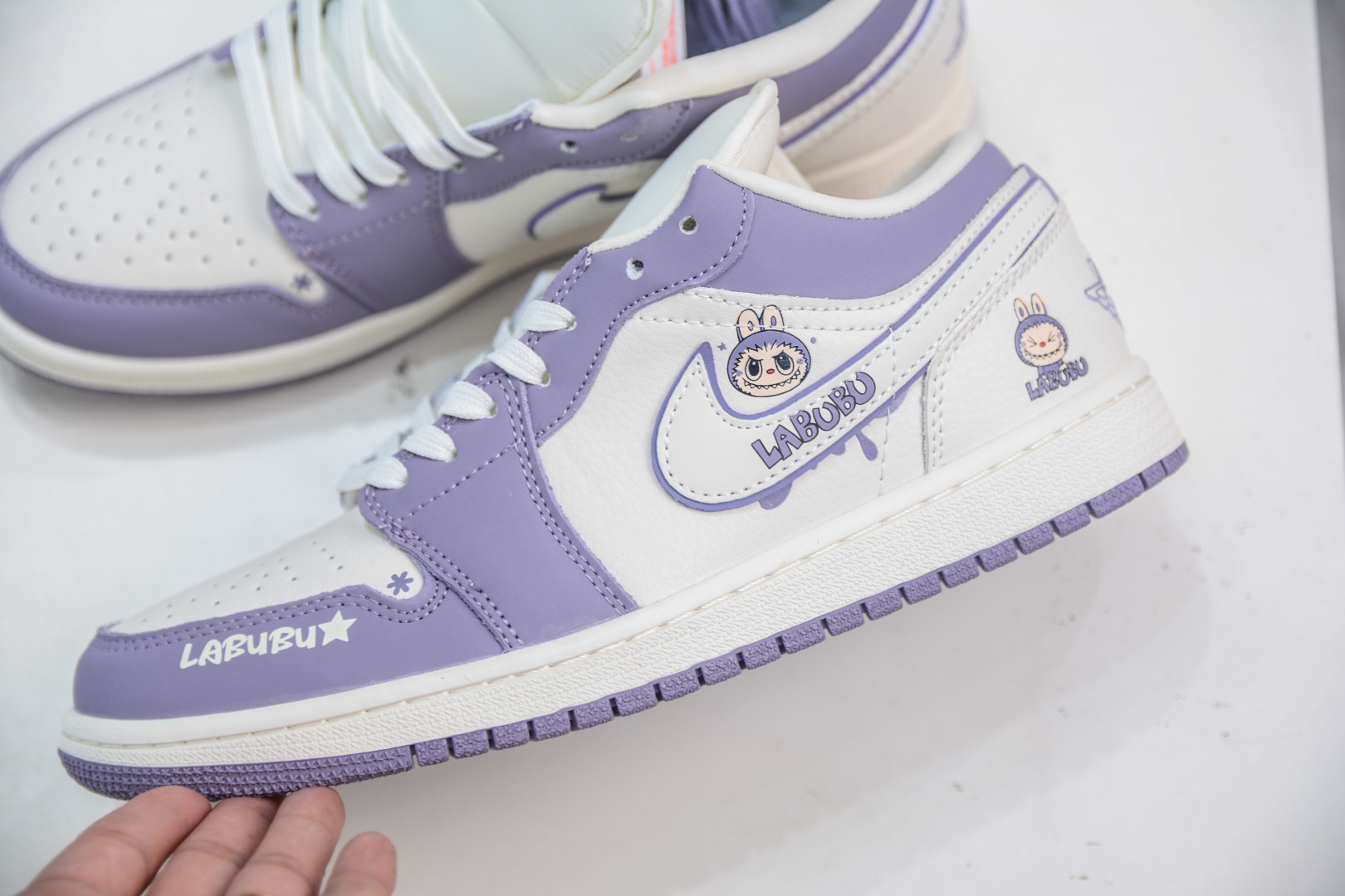 Air Jordan 1 Low X LABUBU Collab: White & Purple, Comfortable, Stylish Design 7 cmp i1755623943210 2238 0 6