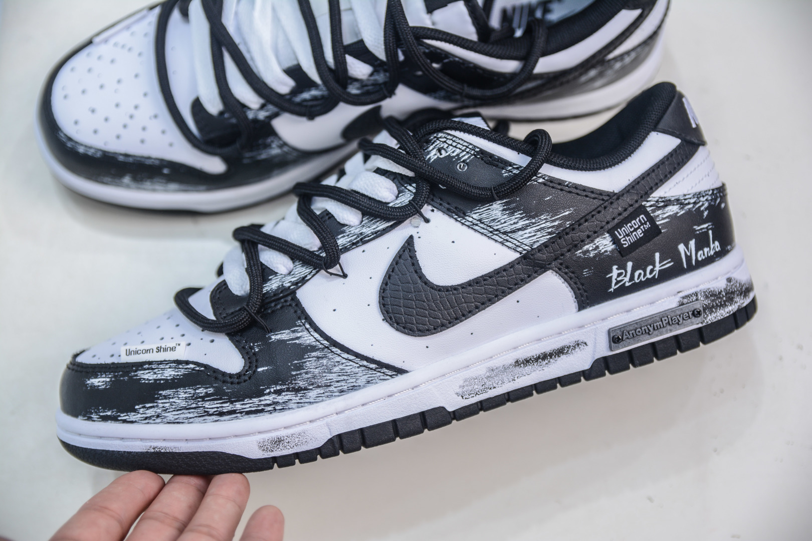 Nike Dunk Low 'Black Mamba' Custom Sneakers - Black & White, Limited Edition 7 cmp i1755624158555 8238 0 6