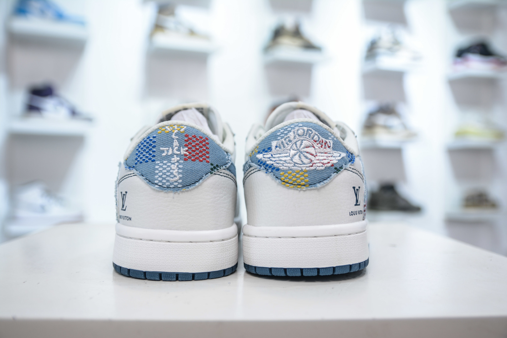 Air Jordan AJ1 Low X Louis Vuitt低帮联名LV-黑线彩勾 DZ5899-011