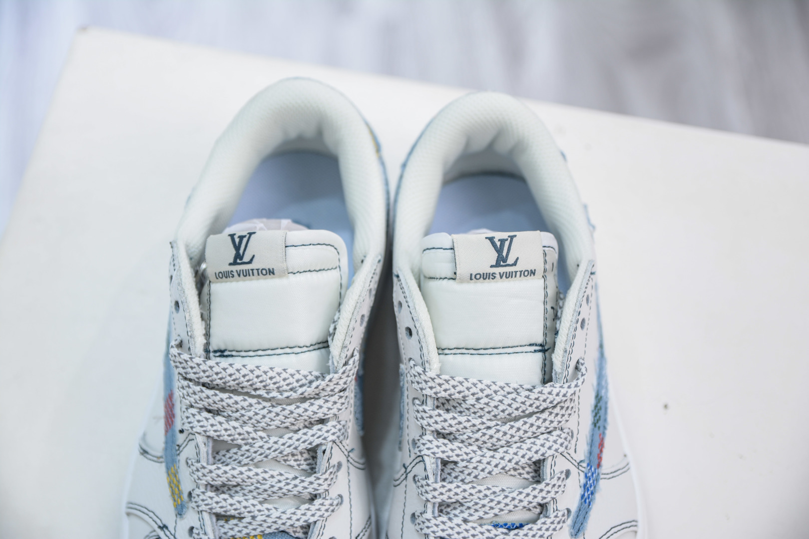 Air Jordan AJ1 Low X Louis Vuitt低帮联名LV-黑线彩勾 DZ5899-011