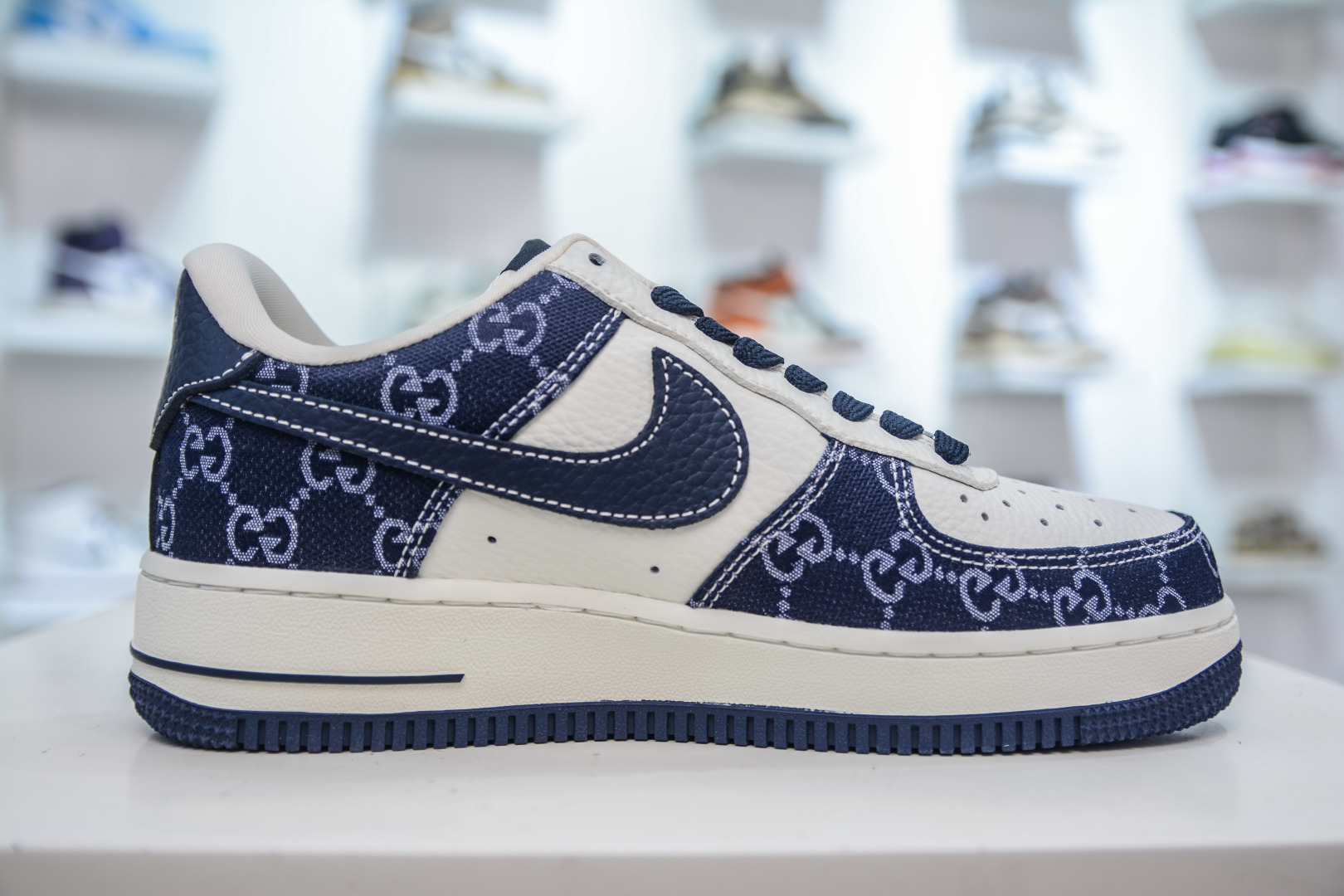 Gucci x NIke Air Force 1 古驰联名-藏蓝牛仔 SC0601-568