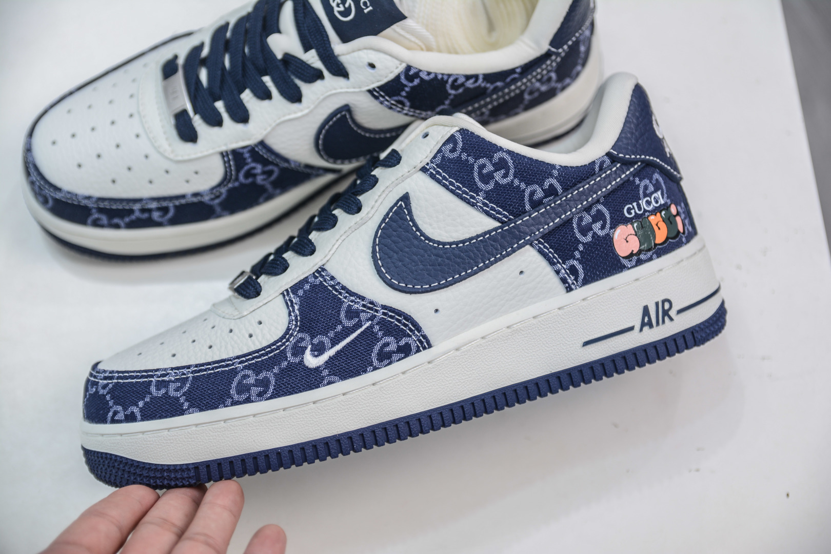 Gucci x NIke Air Force 1 古驰联名-藏蓝牛仔 SC0601-568
