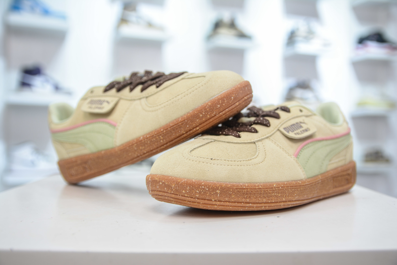 140 彪马PUMA Palermo Leather 巴勒莫系列低帮德训风拼接皮革复古百搭休闲运动板鞋  398382-02
