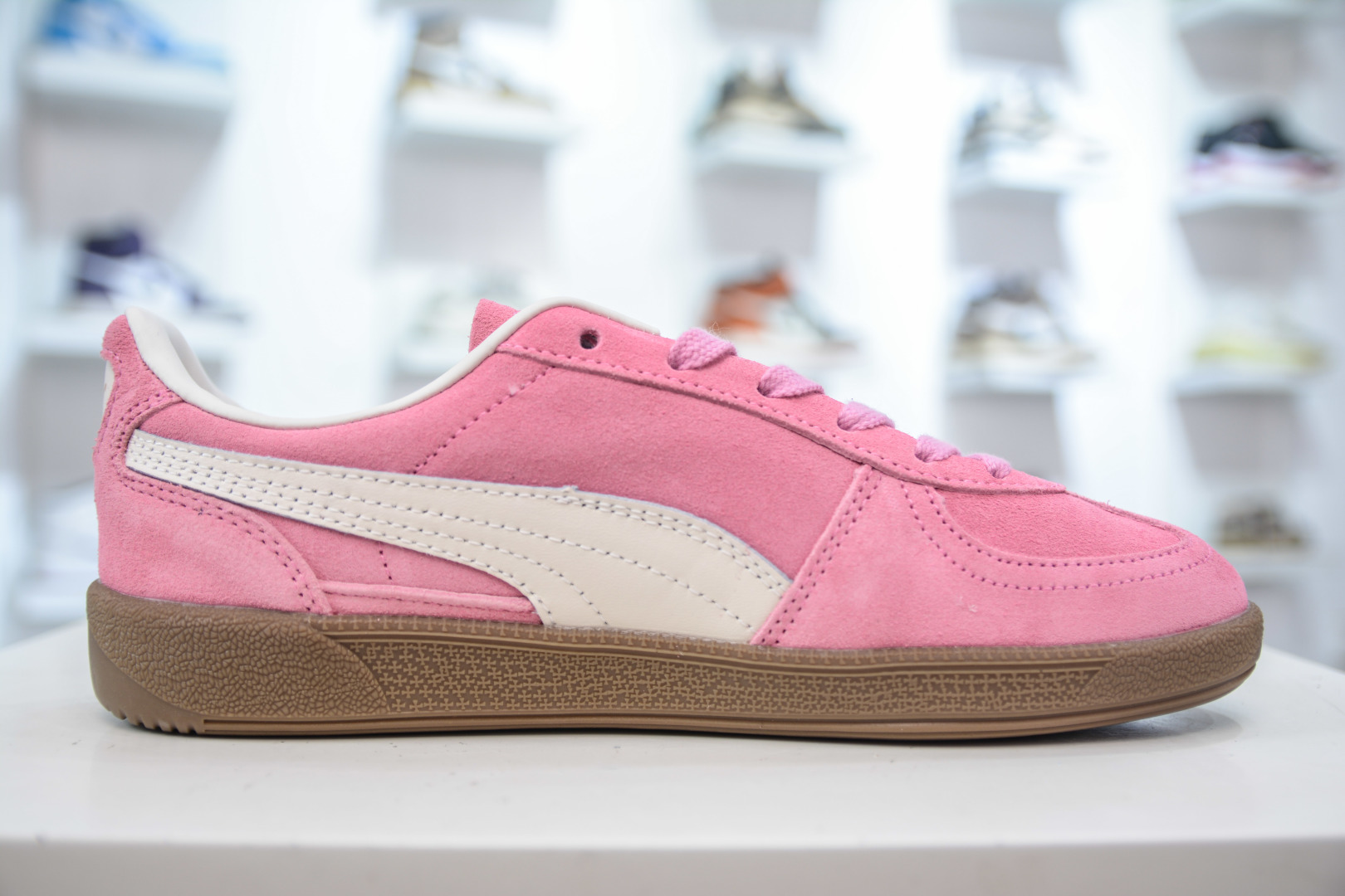 140 彪马PUMA Palermo Leather 巴勒莫系列低帮德训风拼接皮革复古百搭休闲运动板鞋 396463-57