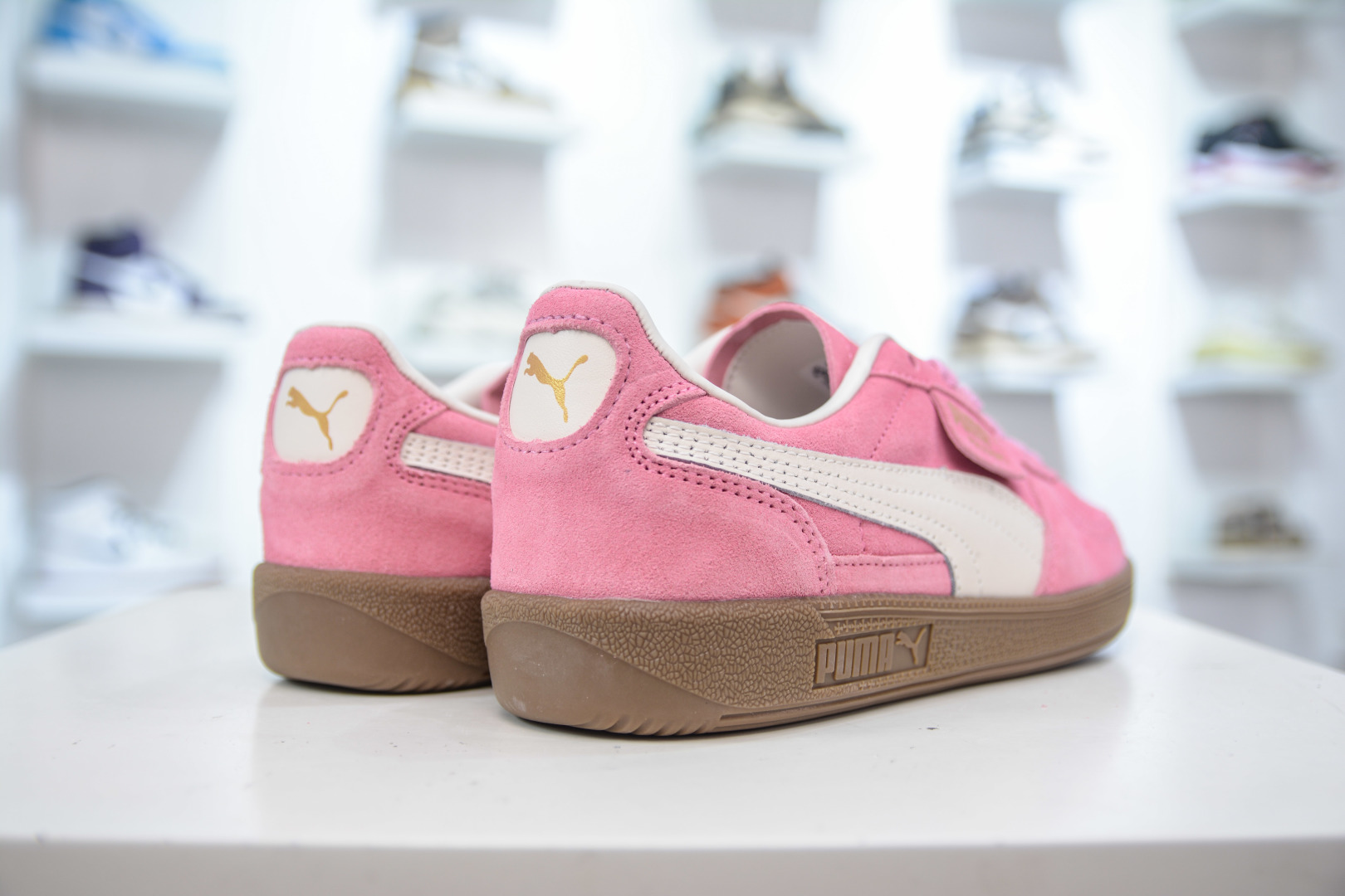 140 彪马PUMA Palermo Leather 巴勒莫系列低帮德训风拼接皮革复古百搭休闲运动板鞋 396463-57