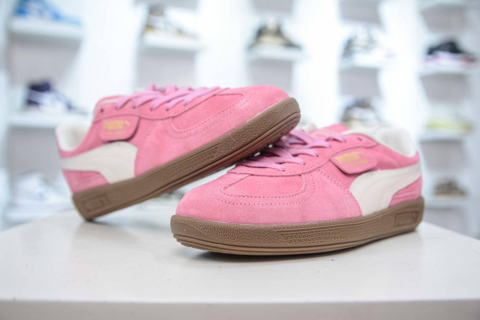 140 彪马PUMA Palermo Leather 巴勒莫系列低帮德训风拼接皮革复古百搭休闲运动板鞋 396463-57