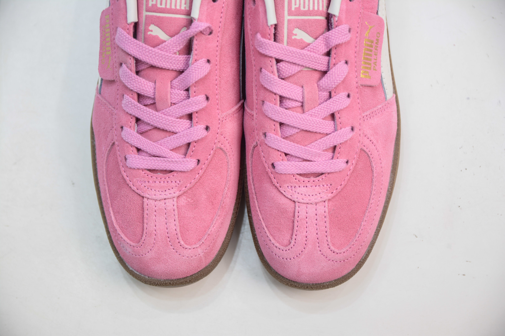 140 彪马PUMA Palermo Leather 巴勒莫系列低帮德训风拼接皮革复古百搭休闲运动板鞋 396463-57