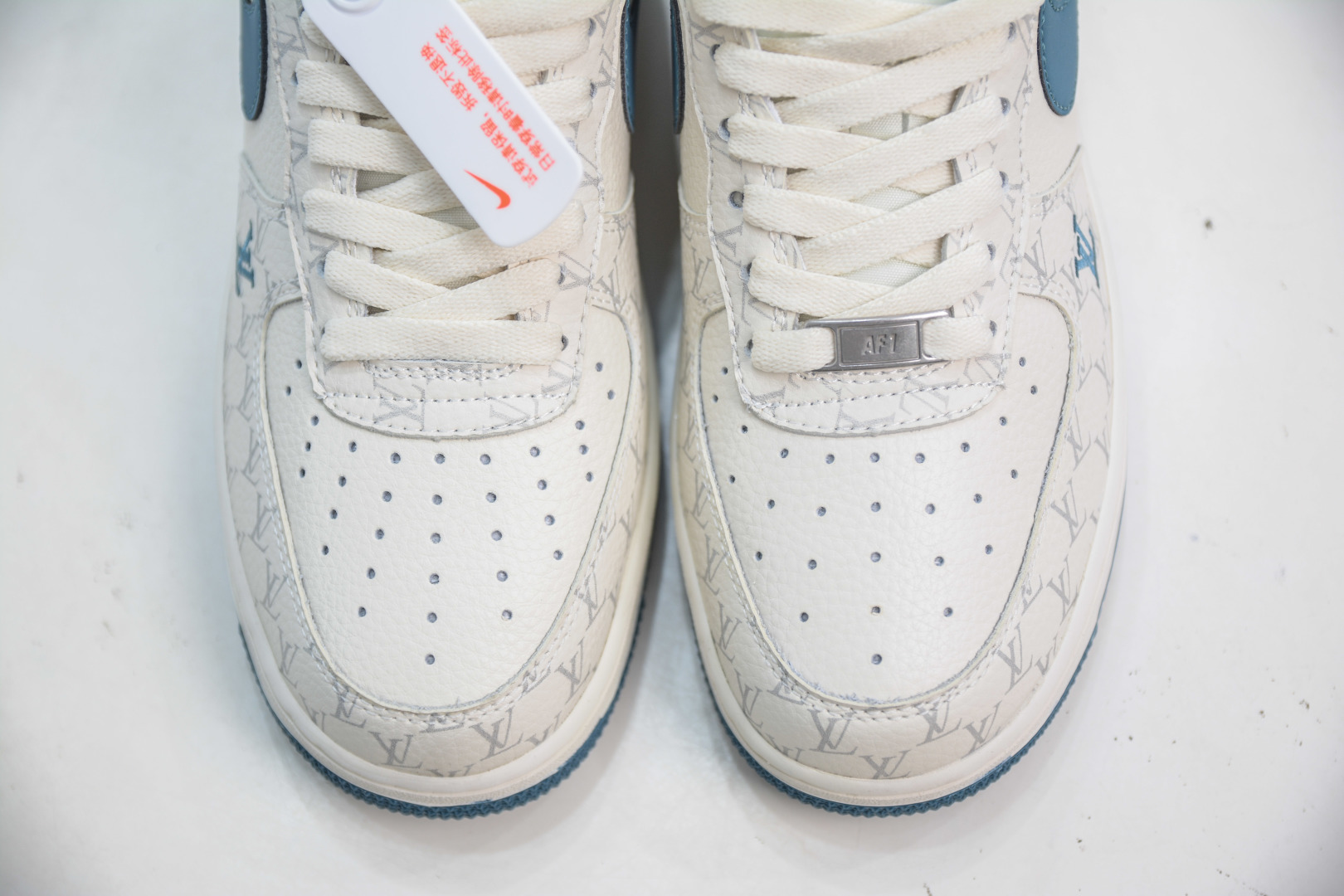Nike Air Force 1 Low 07 x Louis VuittLV联名-白青蓝 BZ6880-105