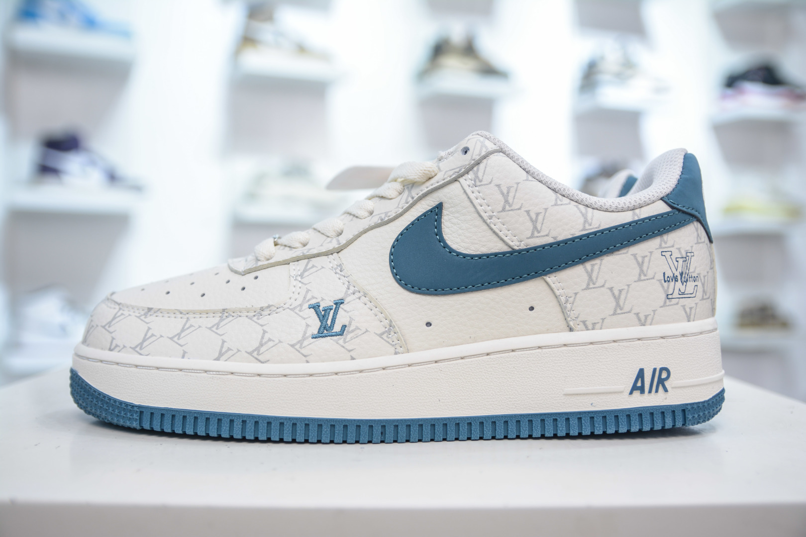 Nike Air Force 1 Low 07 x Louis VuittLV联名-白青蓝 BZ6880-105