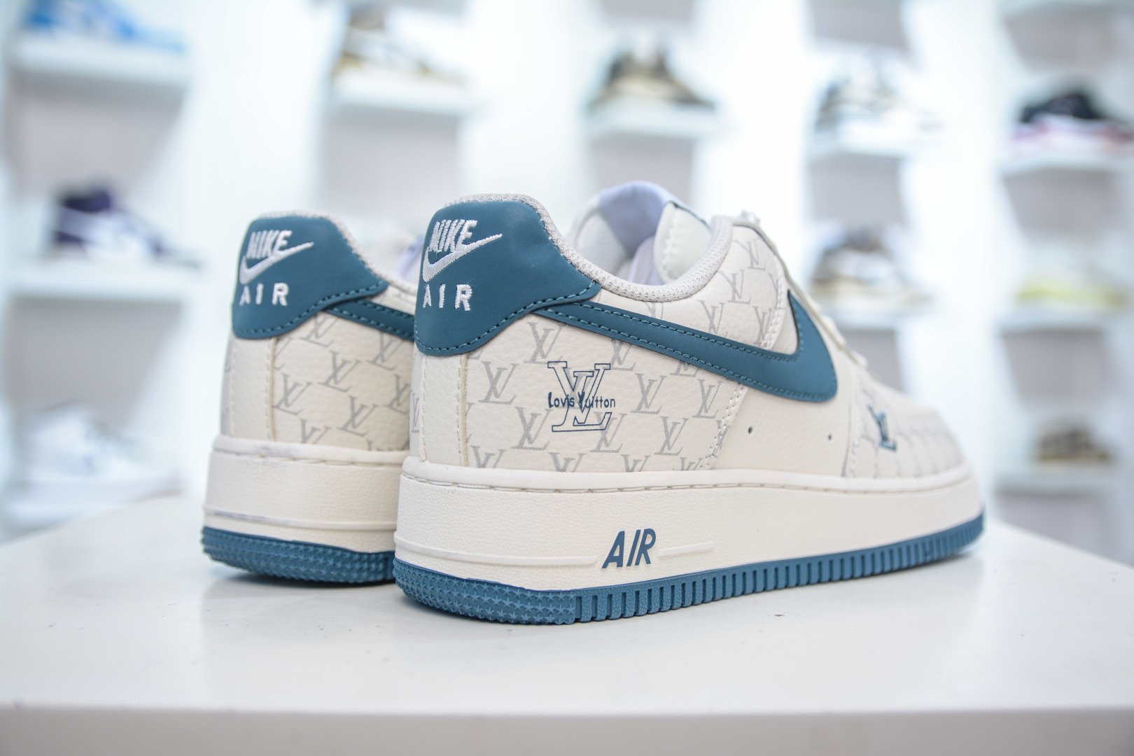 Nike Air Force 1 Low 07 x Louis VuittLV联名-白青蓝 BZ6880-105