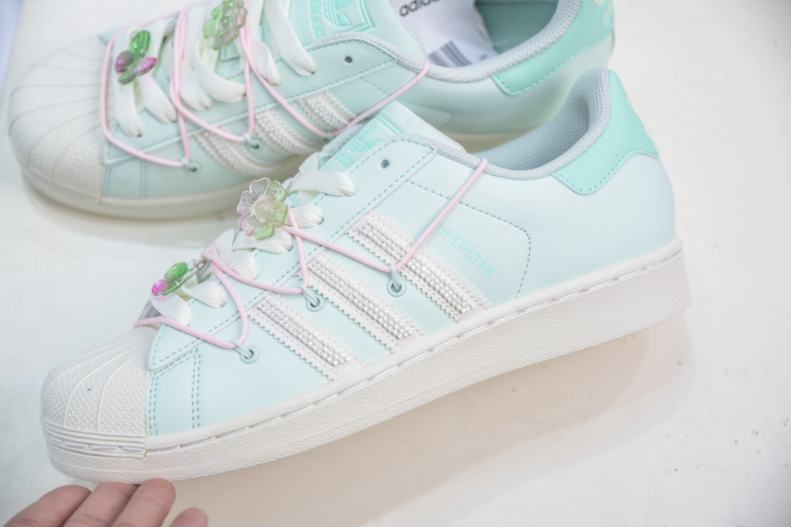 Adidas Originals Superstar 2 Deconstructed Leather Sneakers - Mint Green 8 cmp i1755883229857 3431 0 6