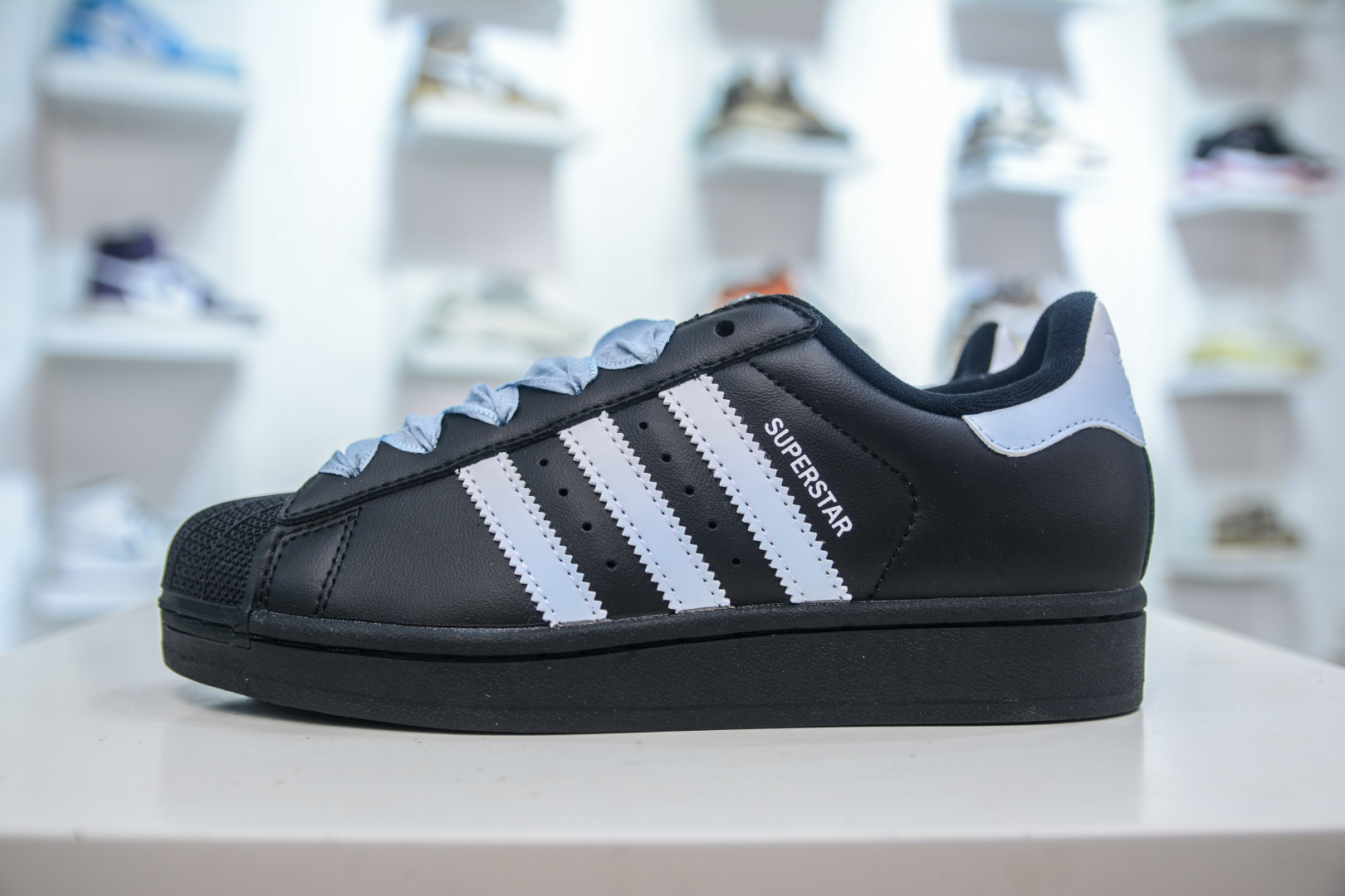 Adidas Originals Superstar White Blue Gradient Shell Head Leather Sneakers 2 cmp i1755966018670 5387 0 0
