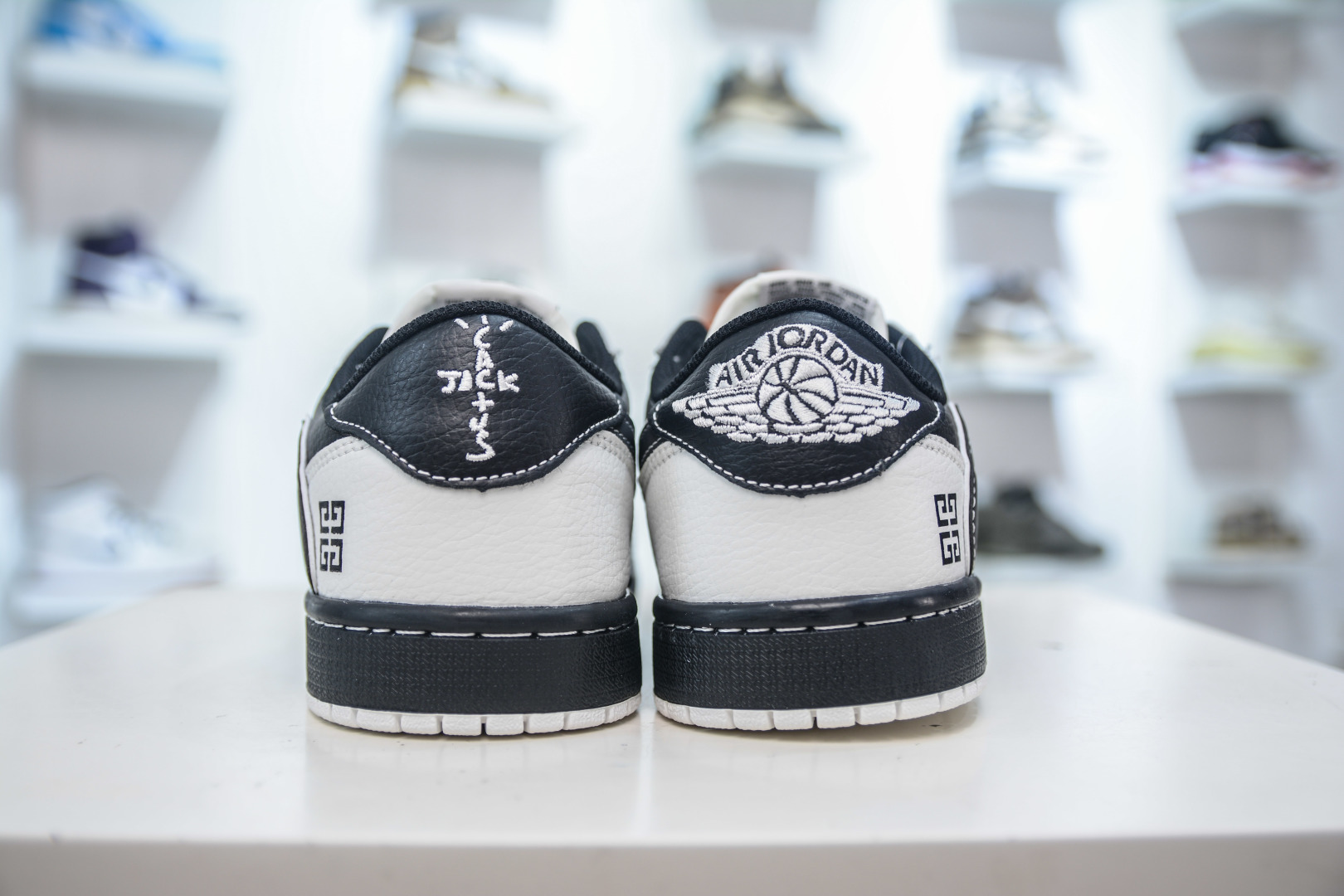 Givenchy Air Jordan 1 Low Custom Sneakers - Black/White Leather 3 cmp i1755966579459 6463 0 1