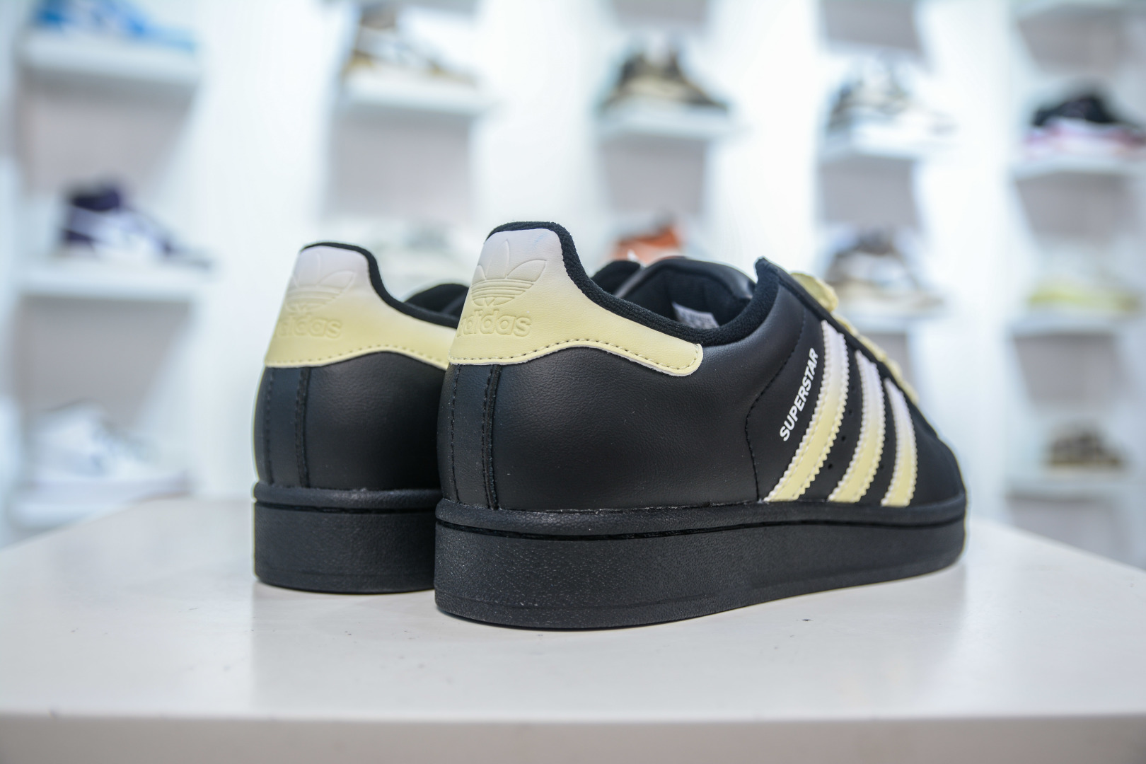 Adidas Originals Superstar Black/Yellow Gradient Leather Shell Toe Sneakers 6 cmp i1756052890329 5328 0 5