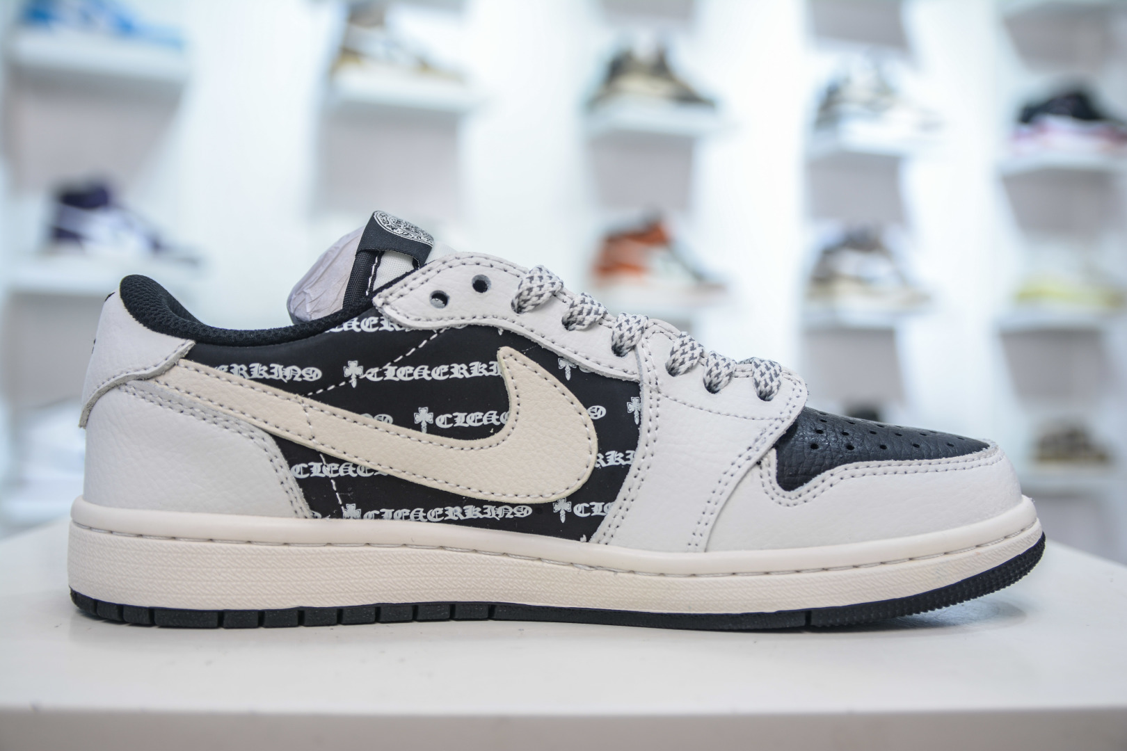 TS x Air Jordan 1 Low Chrome Hearts - White/Black Custom Sneakers 3 cmp i1756053599888 1464 0 2