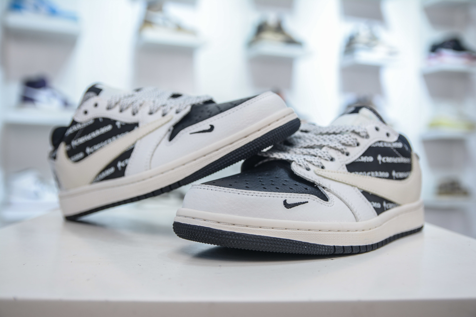TS x Air Jordan 1 Low Chrome Hearts - White/Black Custom Sneakers 4 cmp i1756053599888 7475 0 3