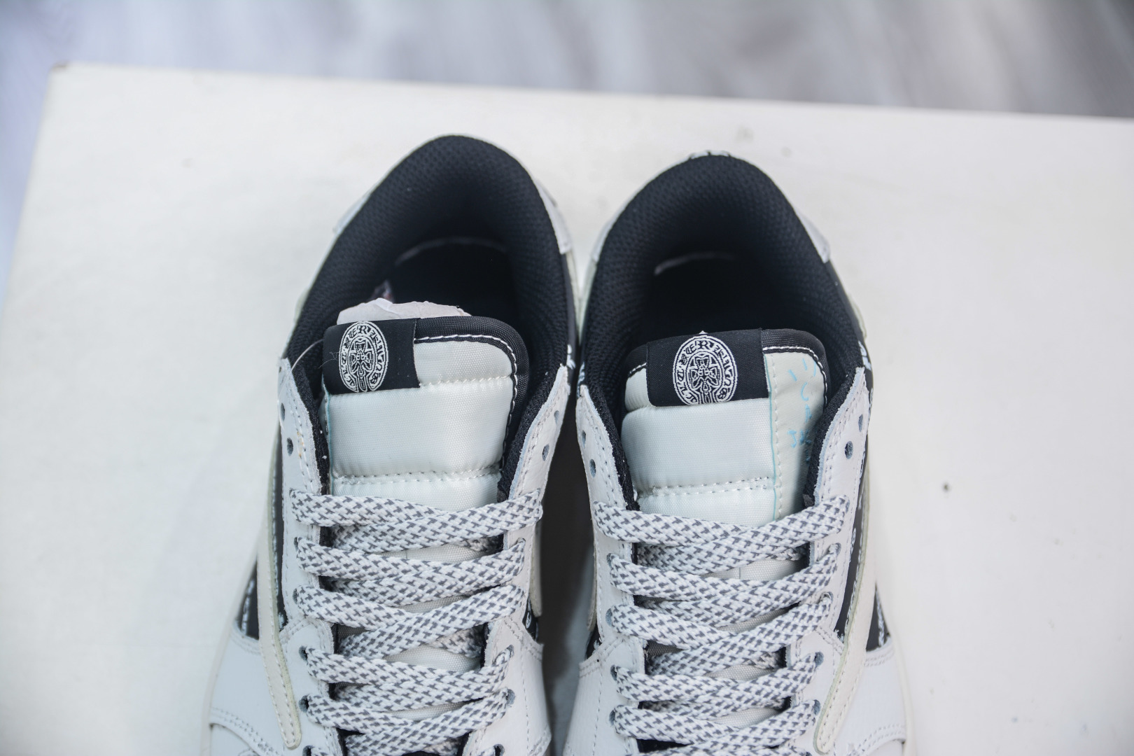TS x Air Jordan 1 Low Chrome Hearts - White/Black Custom Sneakers 8 cmp i1756053599889 8519 0 7