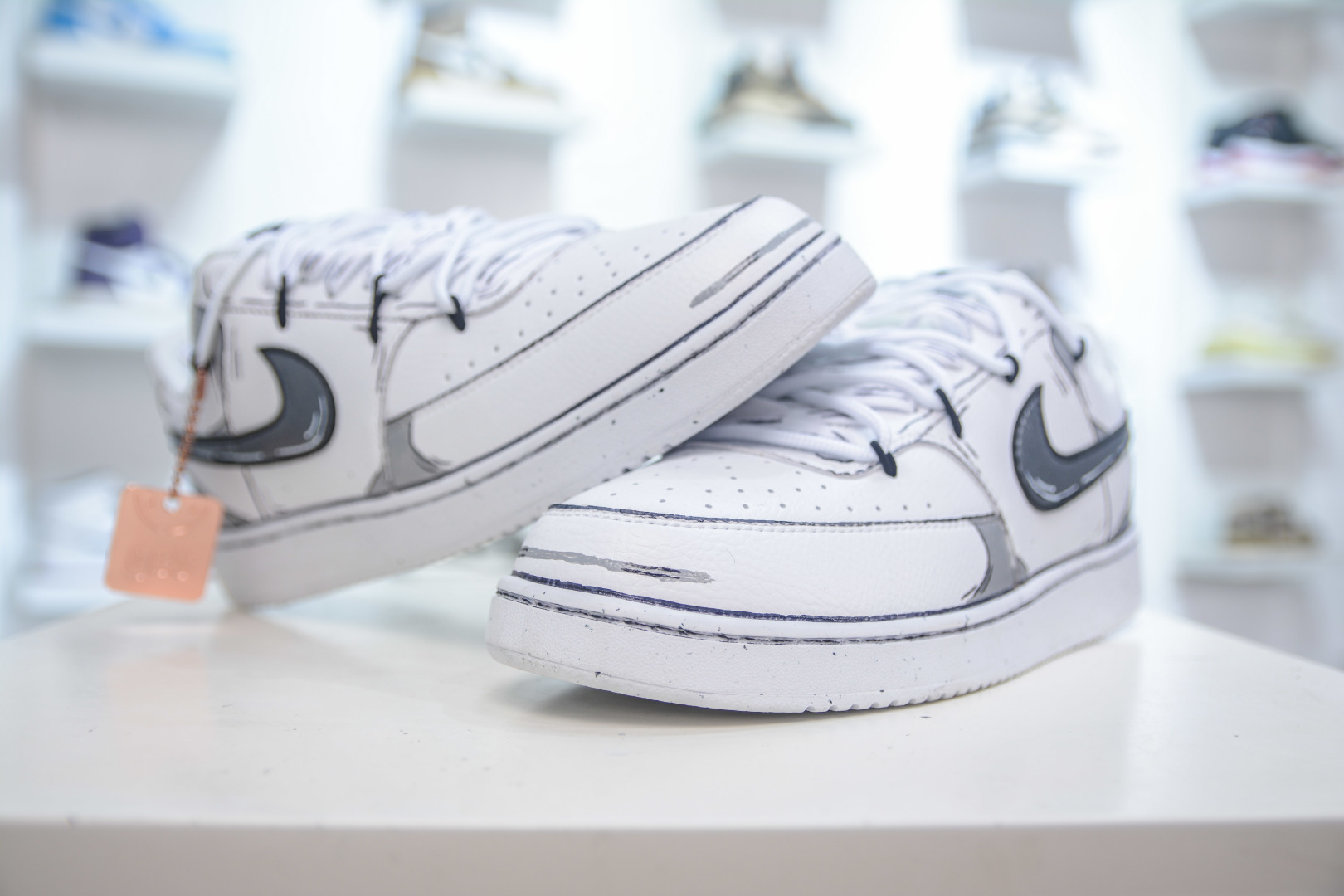 Nike Court Vision Low White/Grey Hand-Drawn Cartoon Style Sneakers 5 cmp i1756139961067 142 0 3