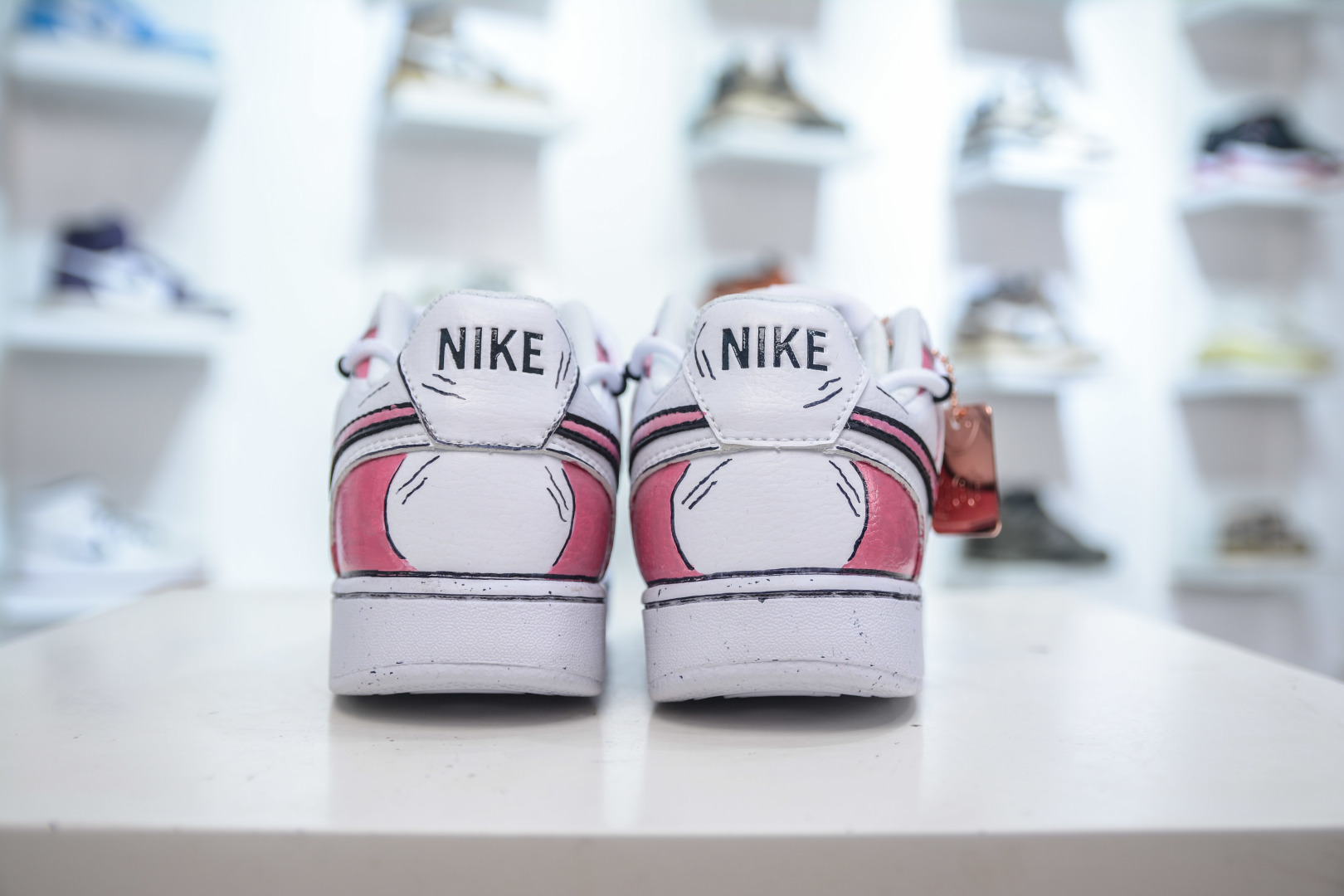 Nike Court Vision Low White/Pink Hand-Painted Graffiti Casual Sneakers 3 cmp i1756140013366 8412 0 1