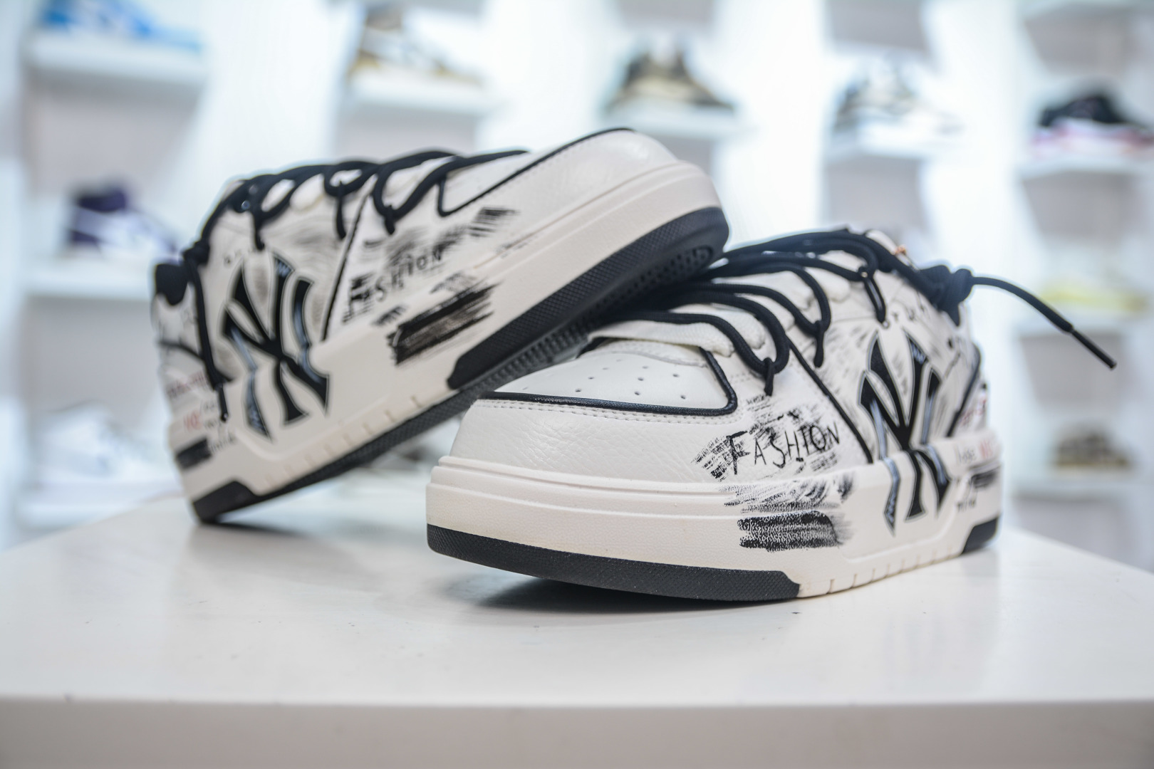 MLB NY Yankees Graffiti Sneakers - Hidden Heel, Custom Design, Fashion Forward 5 cmp i1756140087395 3800 0 3