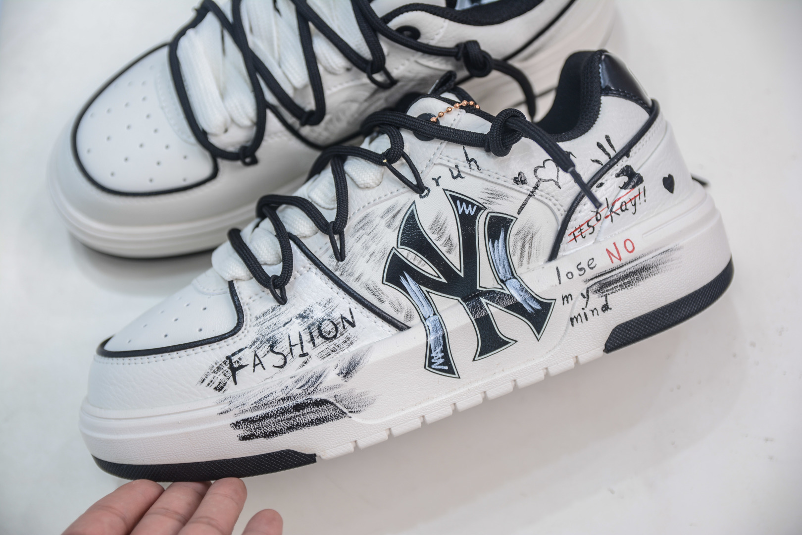 MLB NY Yankees Graffiti Sneakers - Hidden Heel, Custom Design, Fashion Forward 8 cmp i1756140087401 6892 0 6