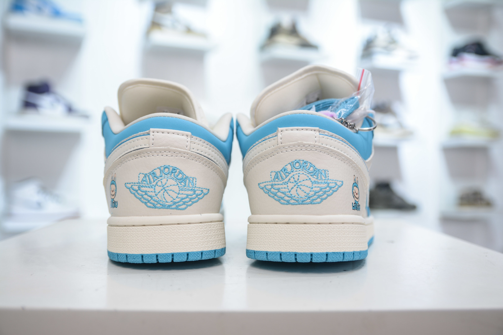 Air Jordan 1 Low X LABUBU White Blue Custom Sneakers with Air Cushion 2 cmp i1756140301923 8086 0 1