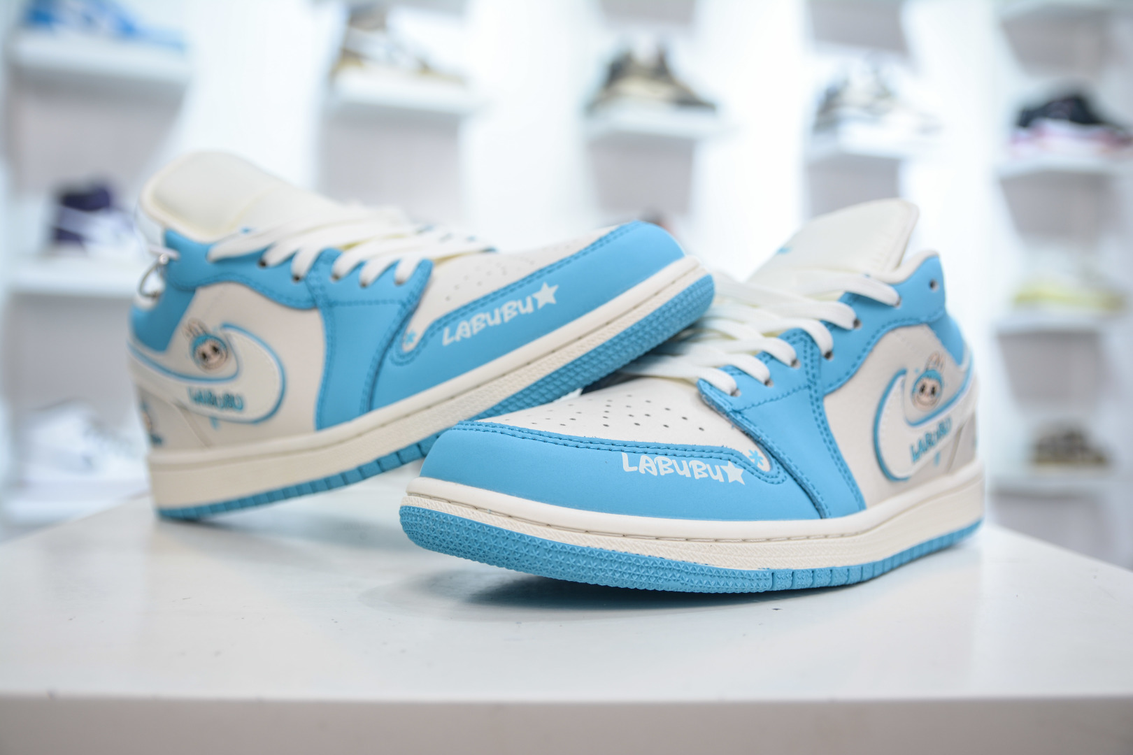 Air Jordan 1 Low X LABUBU White Blue Custom Sneakers with Air Cushion 4 cmp i1756140301925 291 0 3