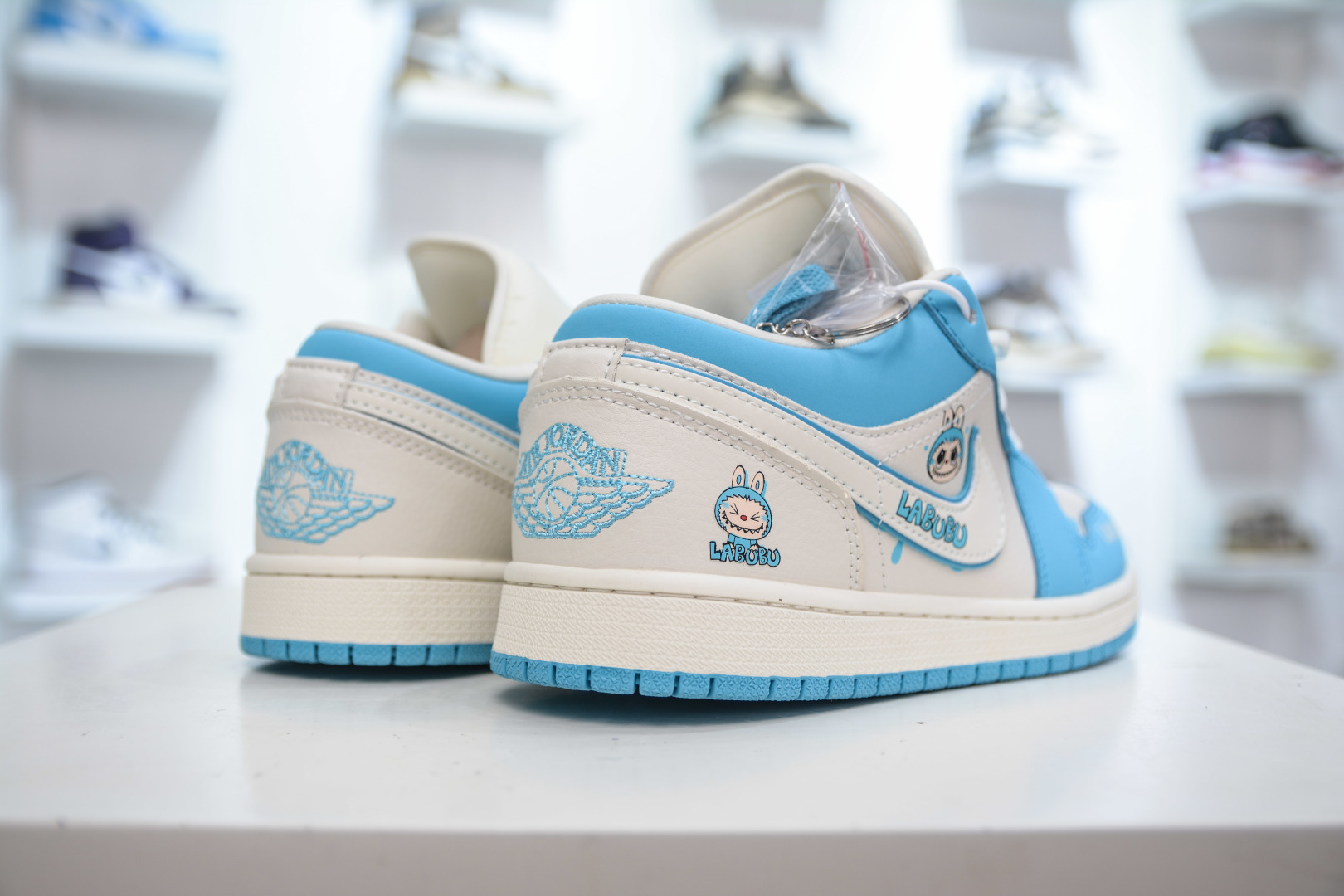 Air Jordan 1 Low X LABUBU White Blue Custom Sneakers with Air Cushion 6 cmp i1756140301926 4618 0 5
