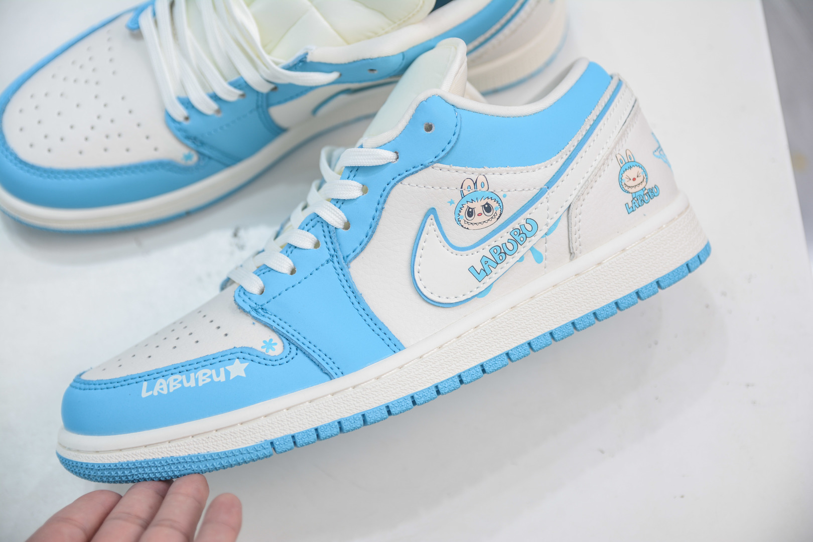 Air Jordan 1 Low X LABUBU White Blue Custom Sneakers with Air Cushion 7 cmp i1756140302979 6451 0 6
