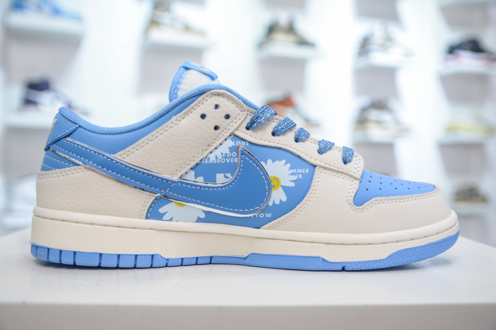 Nike SB Dunk Low 'Daisy' Cream/Blue Premium Leather Sneakers - SR2025 004 3 cmp i1756140451680 3261 0 2