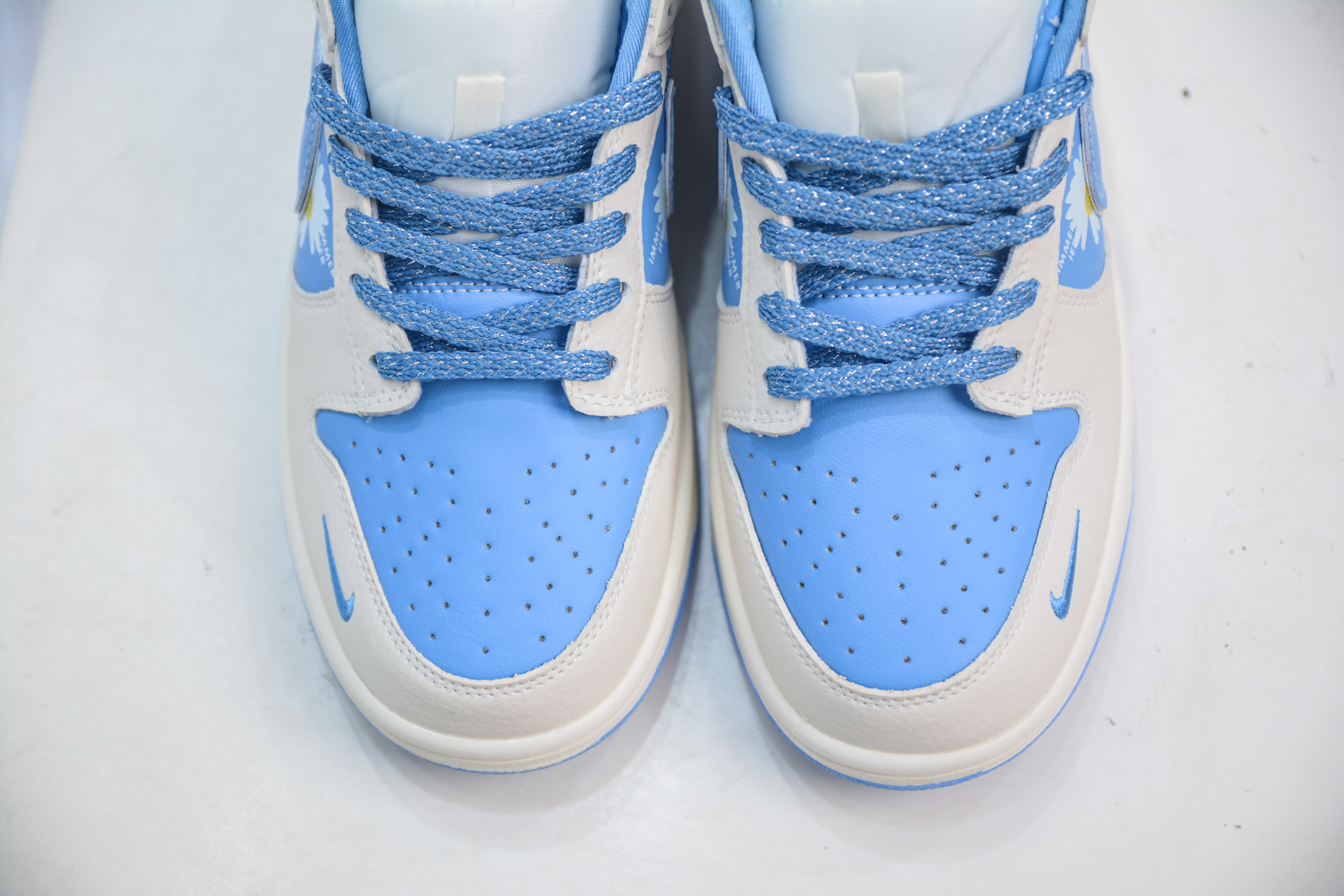 Nike SB Dunk Low 'Daisy' Cream/Blue Premium Leather Sneakers - SR2025 004 9 cmp i1756140451680 7232 0 8