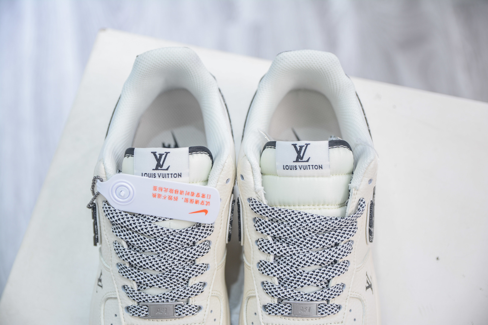 260 Nike Air Force 1 Low 07 x Louis Vuitton LV联名-白黑牛仔勾 SM6668-108