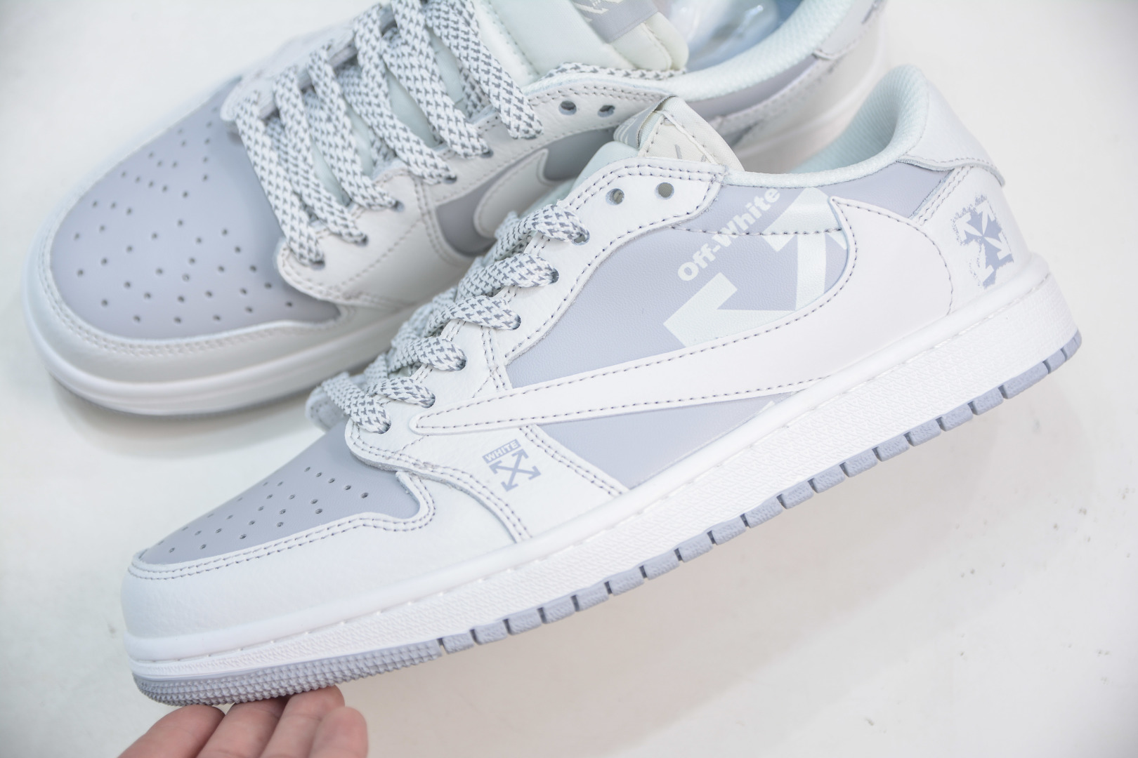 TS x Air Jordan 1 Low Off-White White Gray Custom Sneakers 8 cmp i1756231807037 8303 0 6