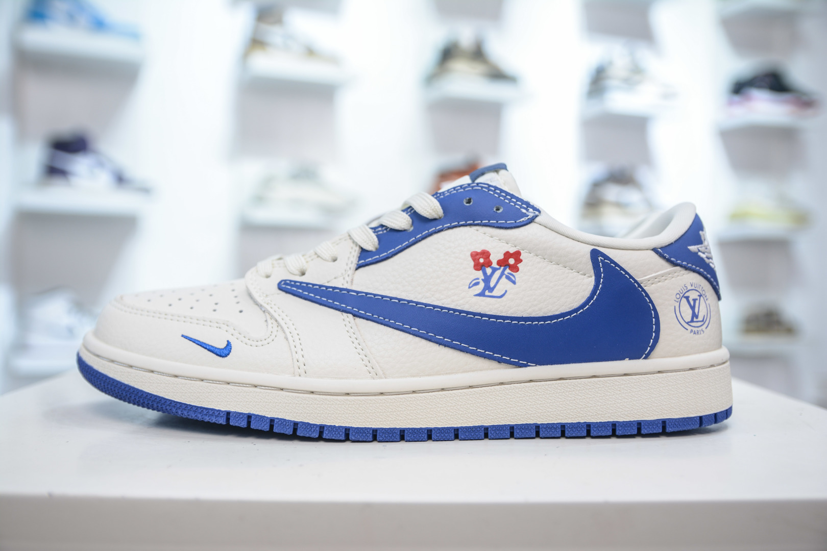 TS x Air Jordan x Louis Vuitton Air Jordan 1 Low - White Blue 2 cmp i1756231864772 3924 0 0