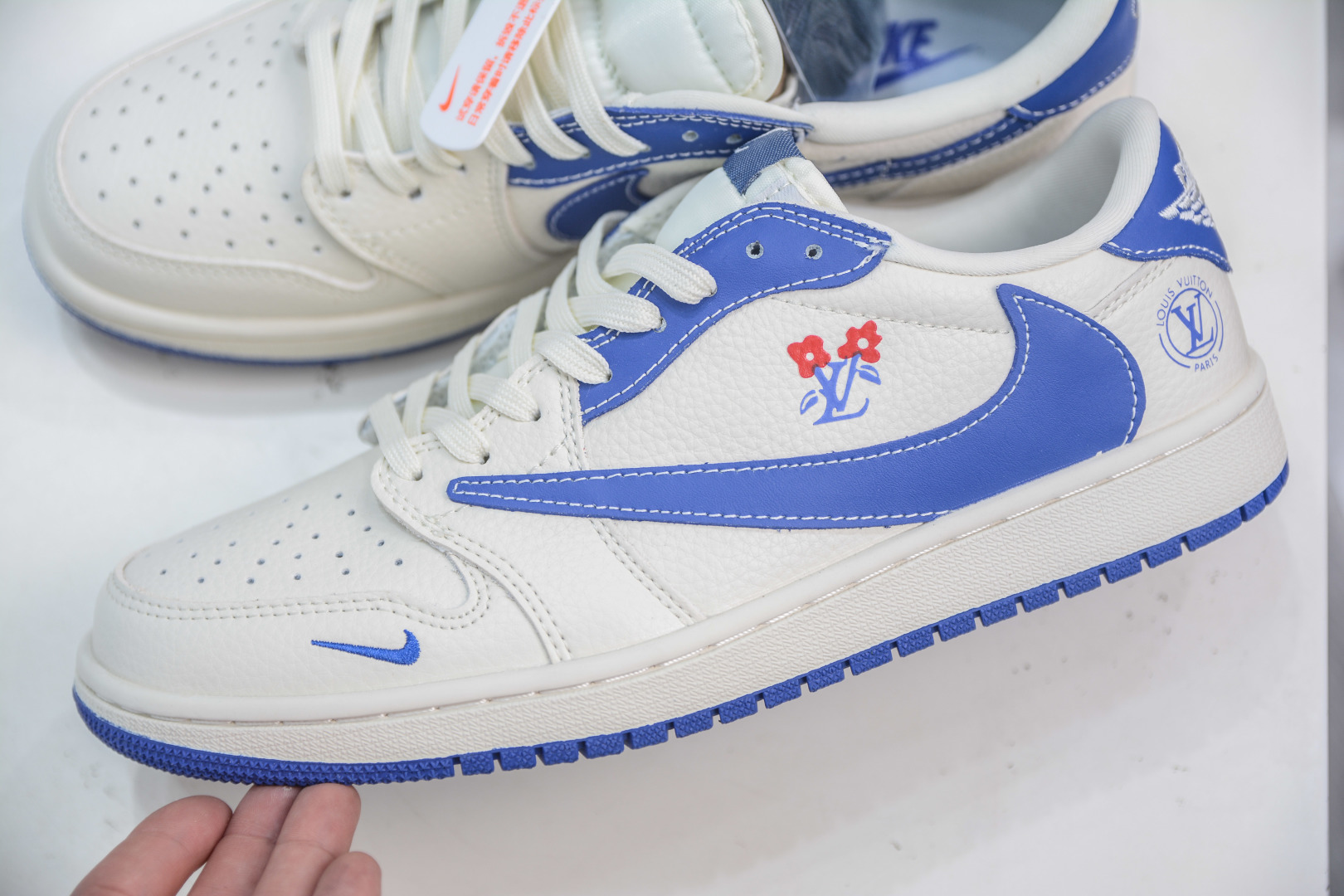 TS x Air Jordan x Louis Vuitton Air Jordan 1 Low - White Blue 8 cmp i1756231865673 7723 0 6