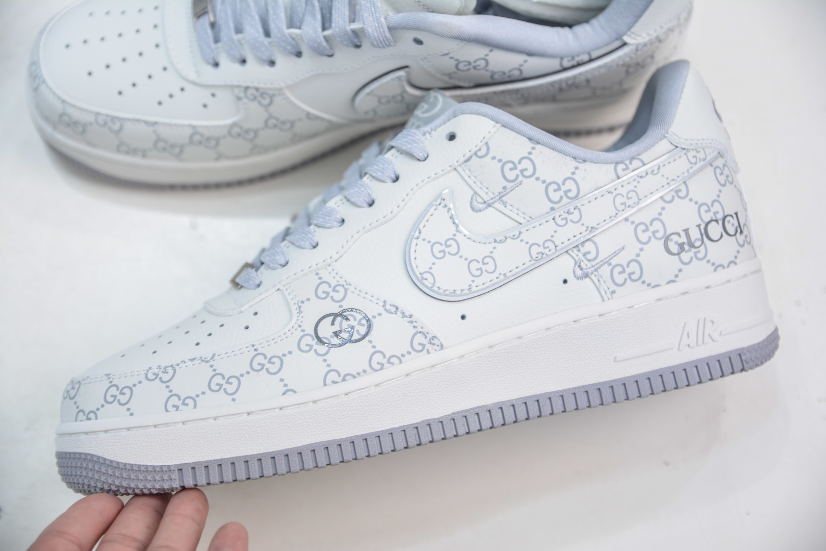 Air Force 1 '07 Low x Gucci White/Grey Sneakers,Premium Leather,All-Day Comfort 8 cmp i1756232181852 9891 0 6