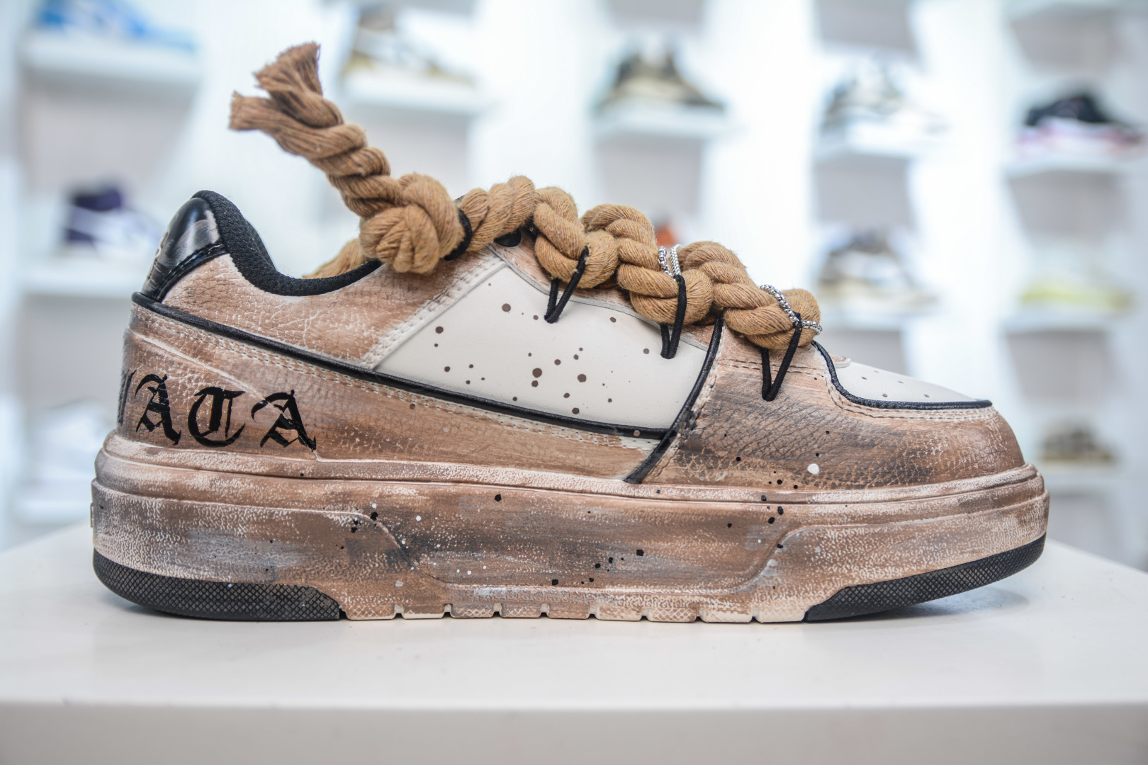 MLB NY Yankees Graffiti Chunky Sneakers - Hidden Heel, Distressed Look 4 cmp i1756318085643 7711 0 2