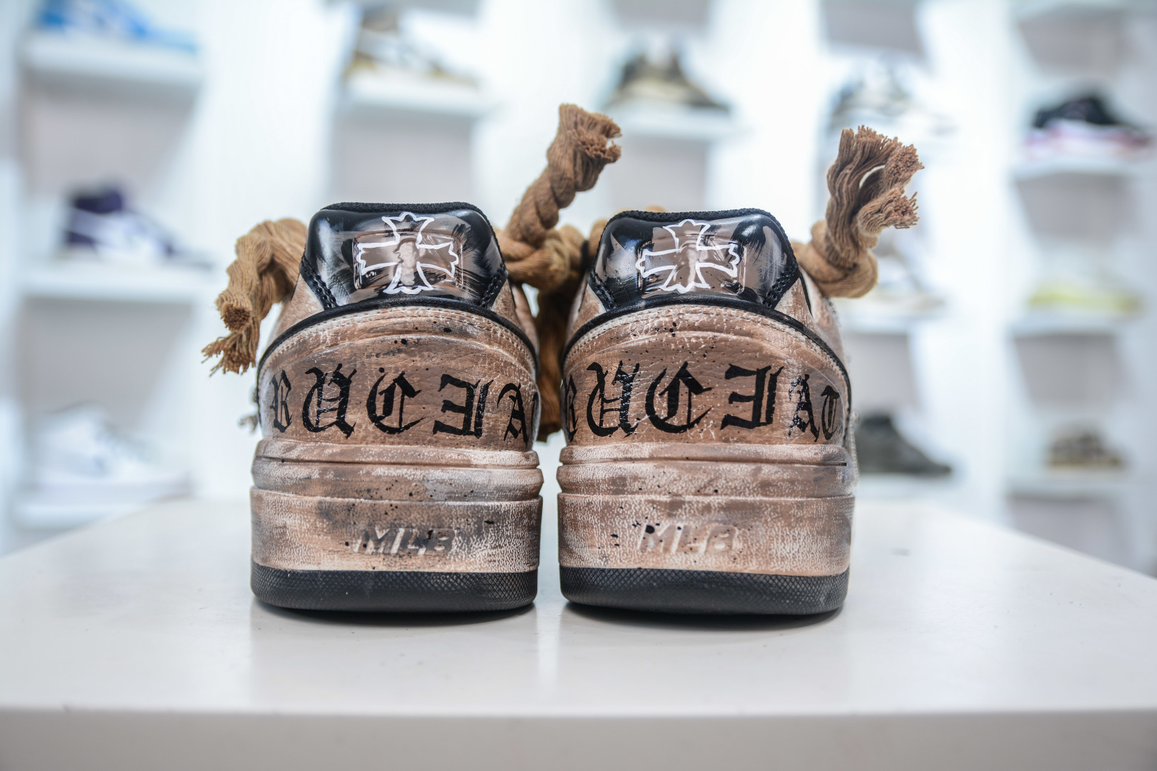 MLB NY Yankees Graffiti Chunky Sneakers - Hidden Heel, Distressed Look 3 cmp i1756318086985 6309 0 1