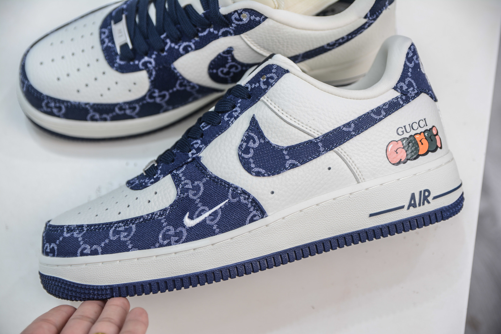 Gucci x NIke Air Force 1 古驰联名-白蓝牛仔 SC0601-569