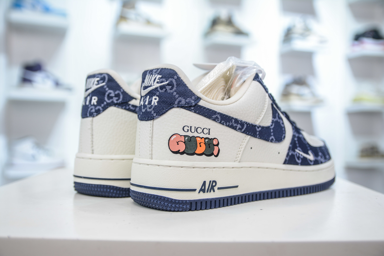 Gucci x NIke Air Force 1 古驰联名-白蓝牛仔 SC0601-569