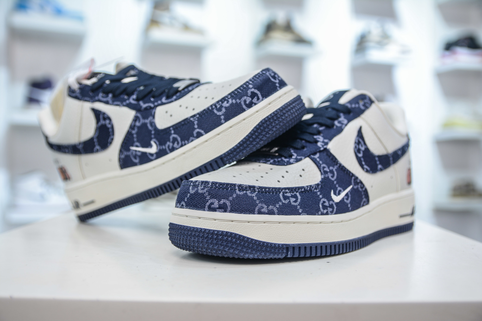 Gucci x NIke Air Force 1 古驰联名-白蓝牛仔 SC0601-569
