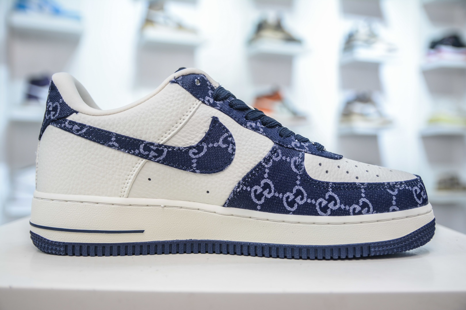 Gucci x NIke Air Force 1 古驰联名-白蓝牛仔 SC0601-569